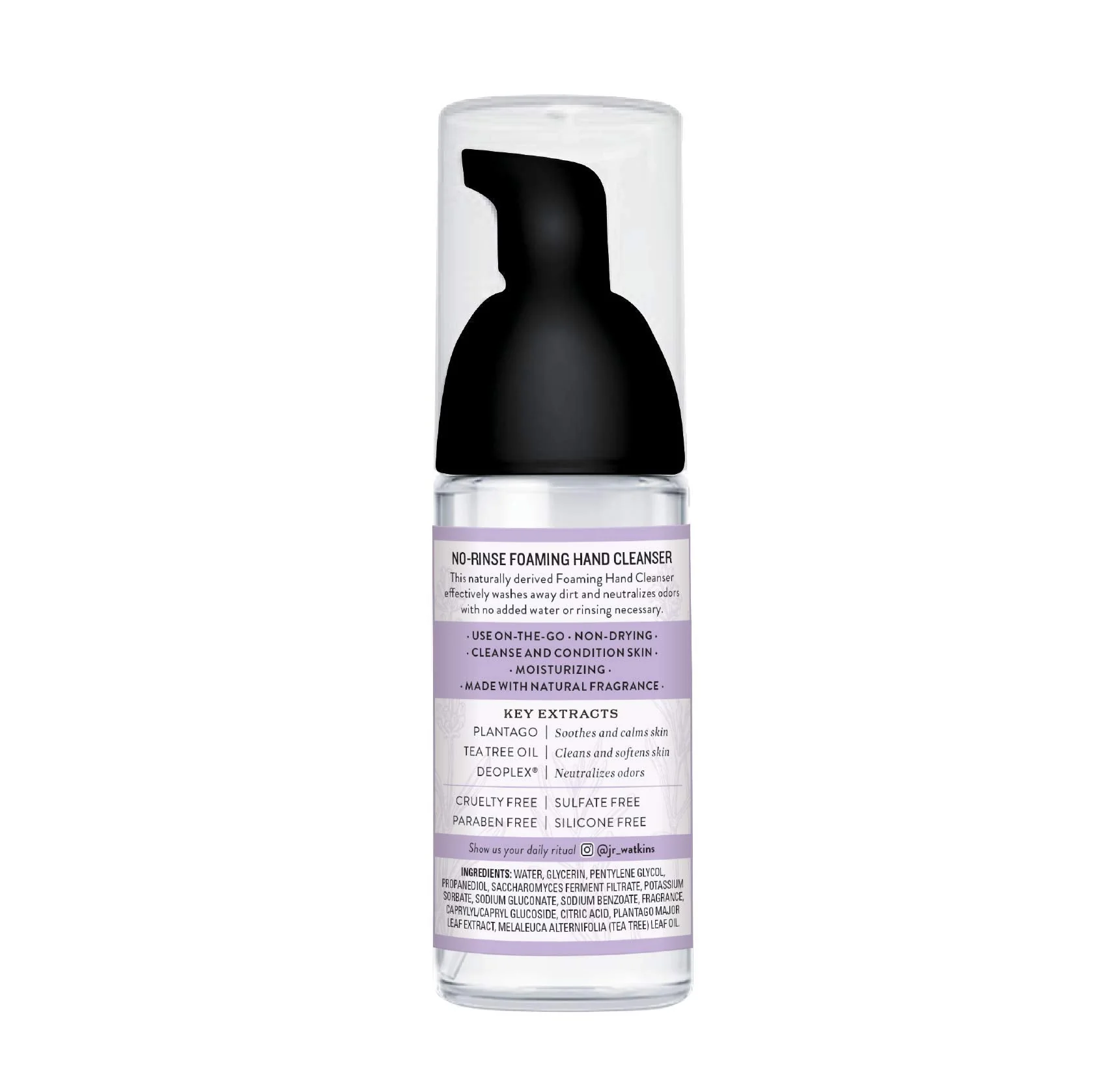 J.R. Watkins No-Rinse Foaming Hand Cleanser – Hand Soap in Pump Dispenser – Bathroom & Kitchen Foam Cleaner – All Natural, Alcohol Free, Blue Lavender, 1.6 fl. Oz - Image 19