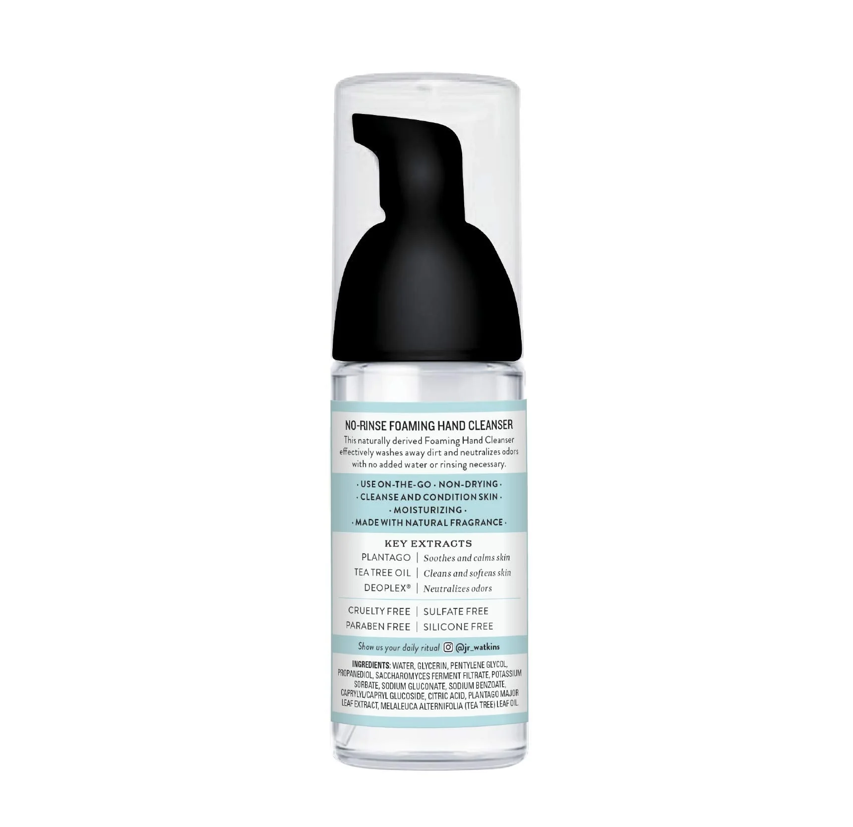 J.R. Watkins No-Rinse Foaming Hand Cleanser – Hand Soap in Pump Dispenser – Bathroom & Kitchen Foam Cleaner – All Natural, Alcohol Free, Blue Lavender, 1.6 fl. Oz - Image 6