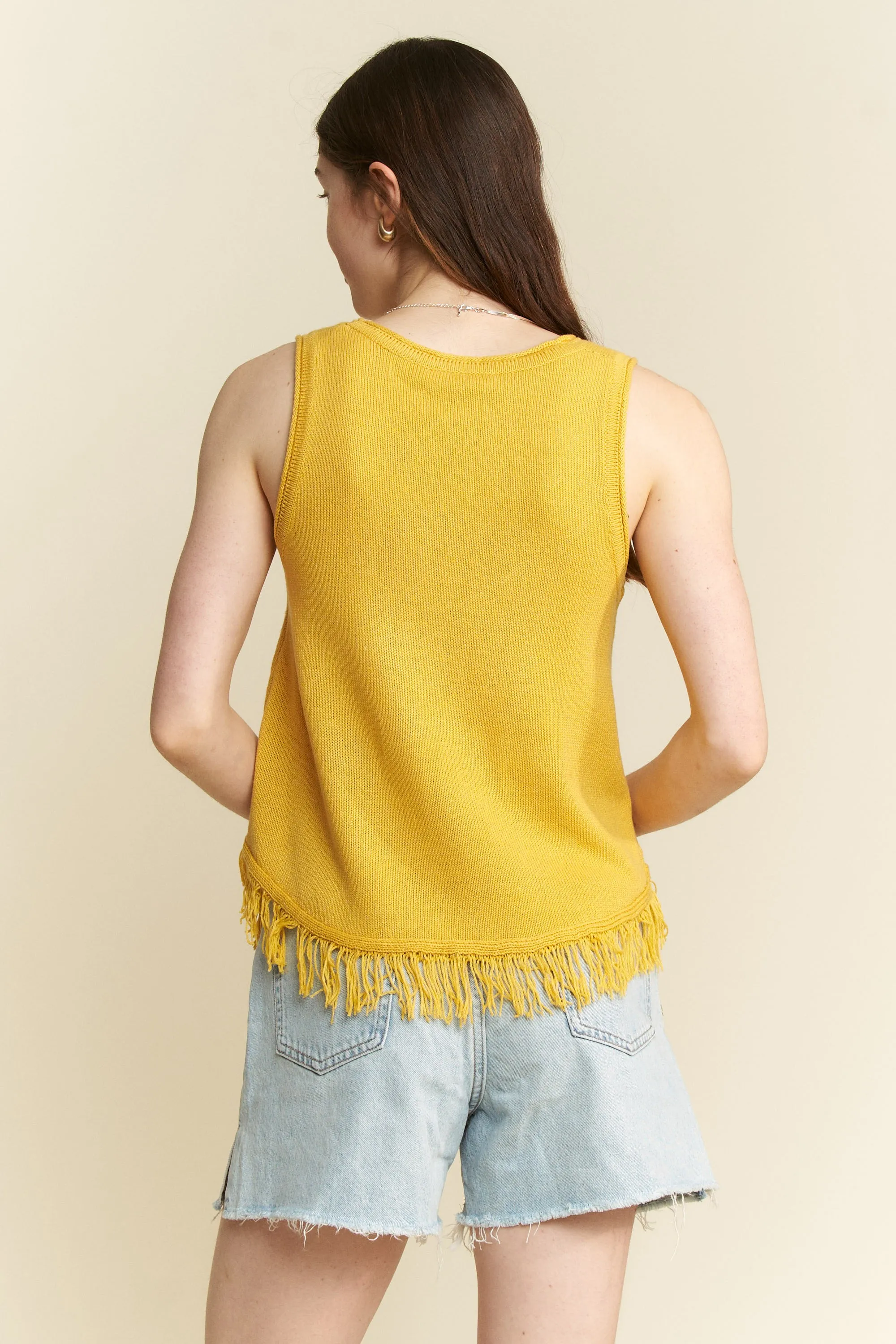 Jade By Jane Smiley Fringe Tank Top - Image 6