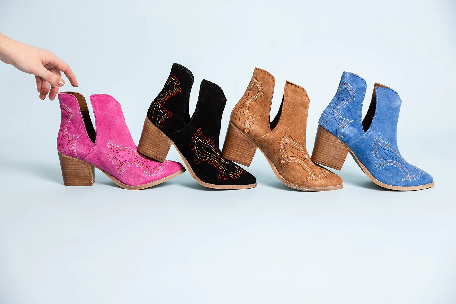 Journee Ankle Boots in Blue - Image 12