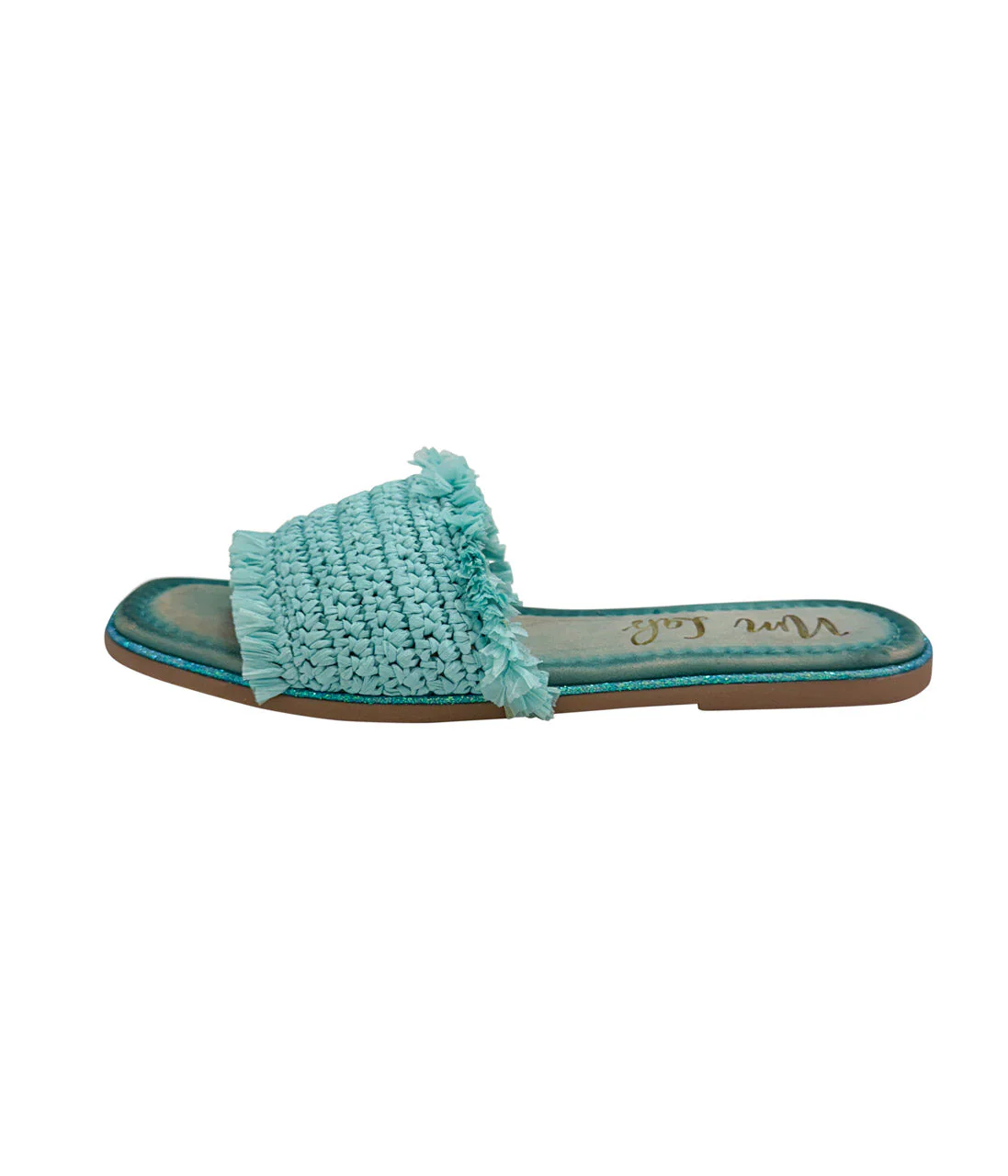 Juana Woven Sandals in Aqua Blue - Image 3