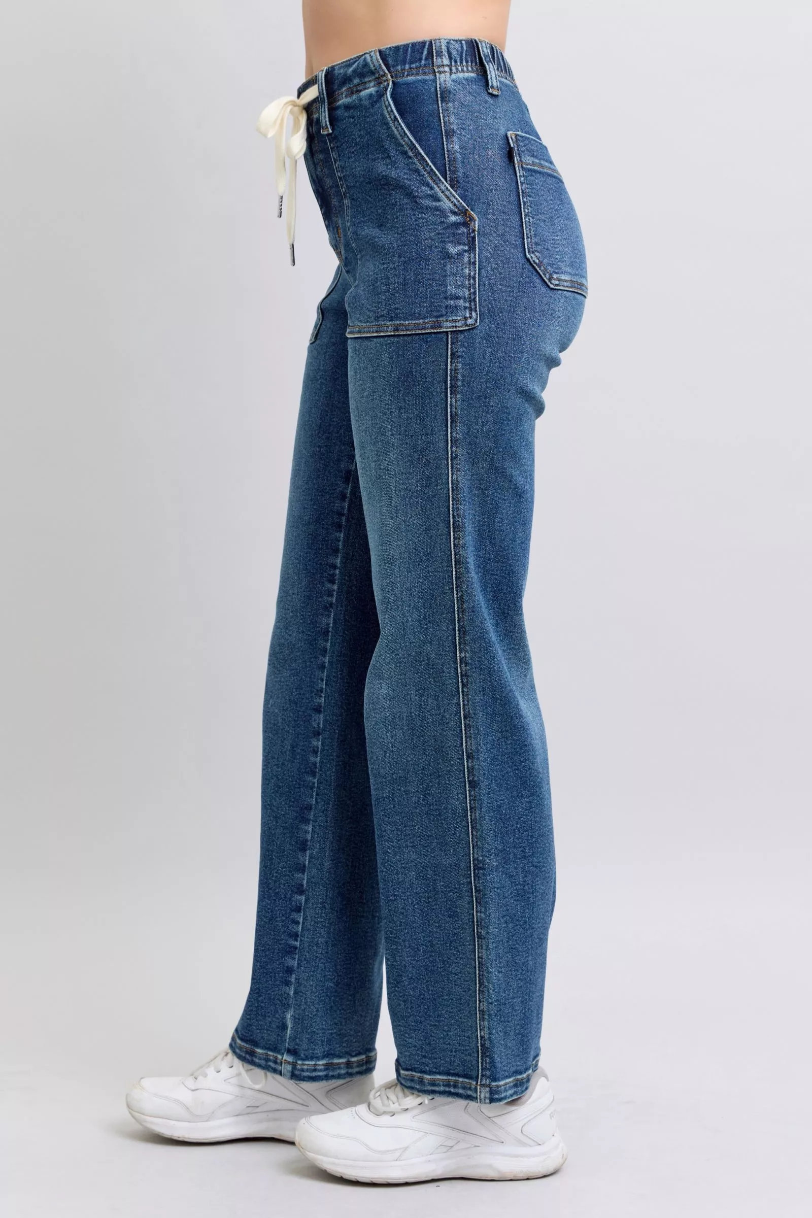 Judy Blue Drawstring Straight Jeans with Pockets - Image 3