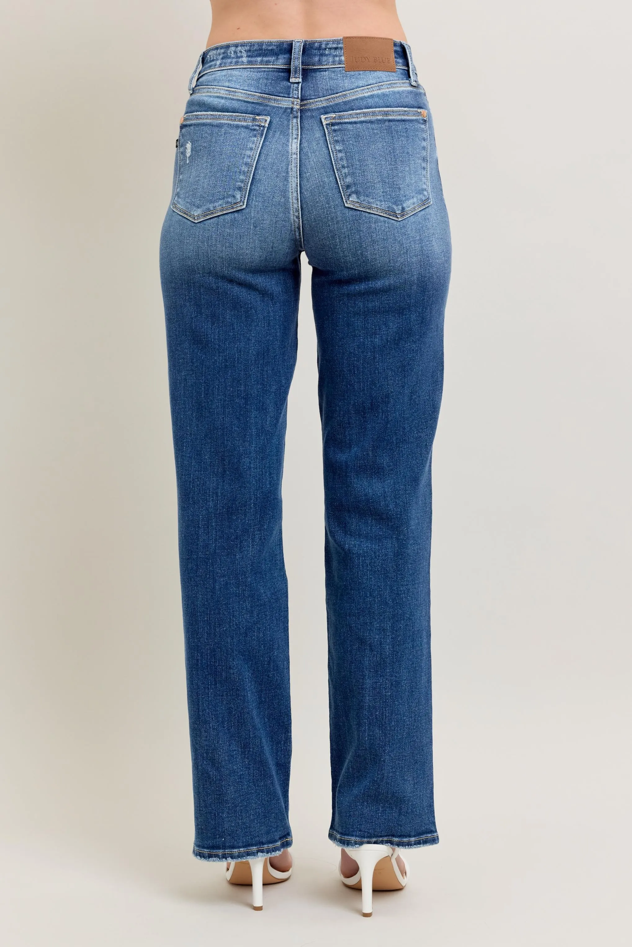 Judy Blue Full Size High Waist 90's Straight Leg Jeans Plus Size - Image 5
