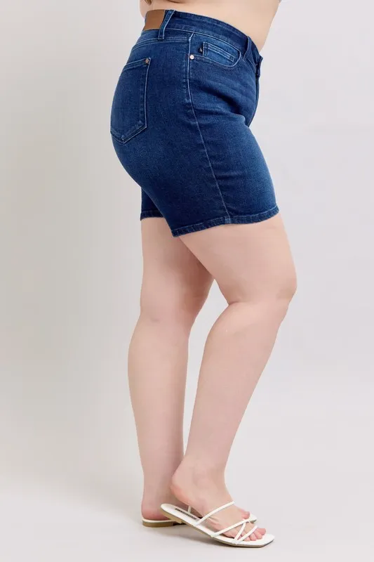 Judy Blue Full Size High Waist V-Front Bermuda Plus Size - Image 13