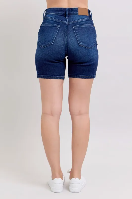 Judy Blue Full Size High Waist V-Front Bermuda Plus Size - Image 6