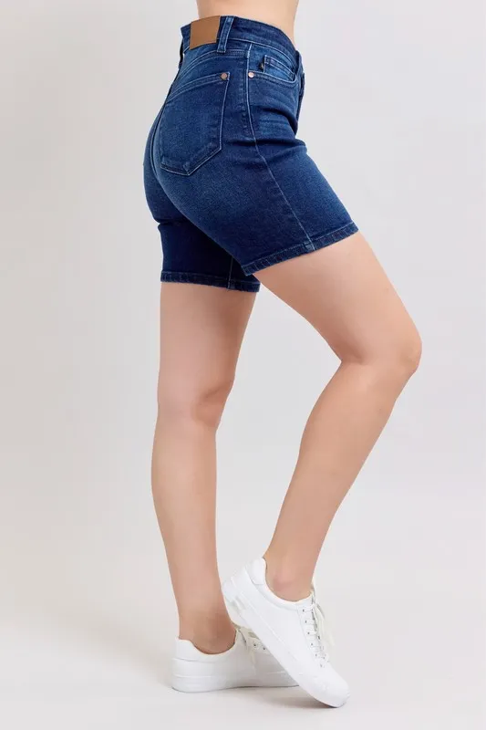 Judy Blue Full Size High Waist V-Front Bermuda Plus Size - Image 9