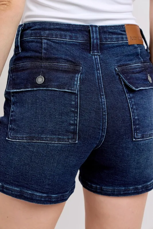Judy Blue High Waist Back Flap Pocket Denim Shorts - Image 9