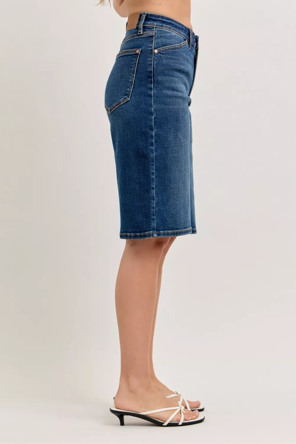 Judy Blue High Waist Bermuda Denim Shorts - Image 2