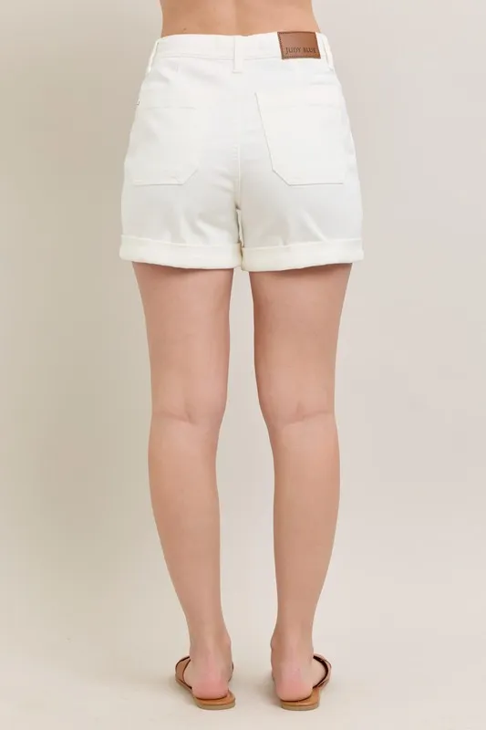 Judy Blue High Waist Cuff Denim Shorts - Image 6