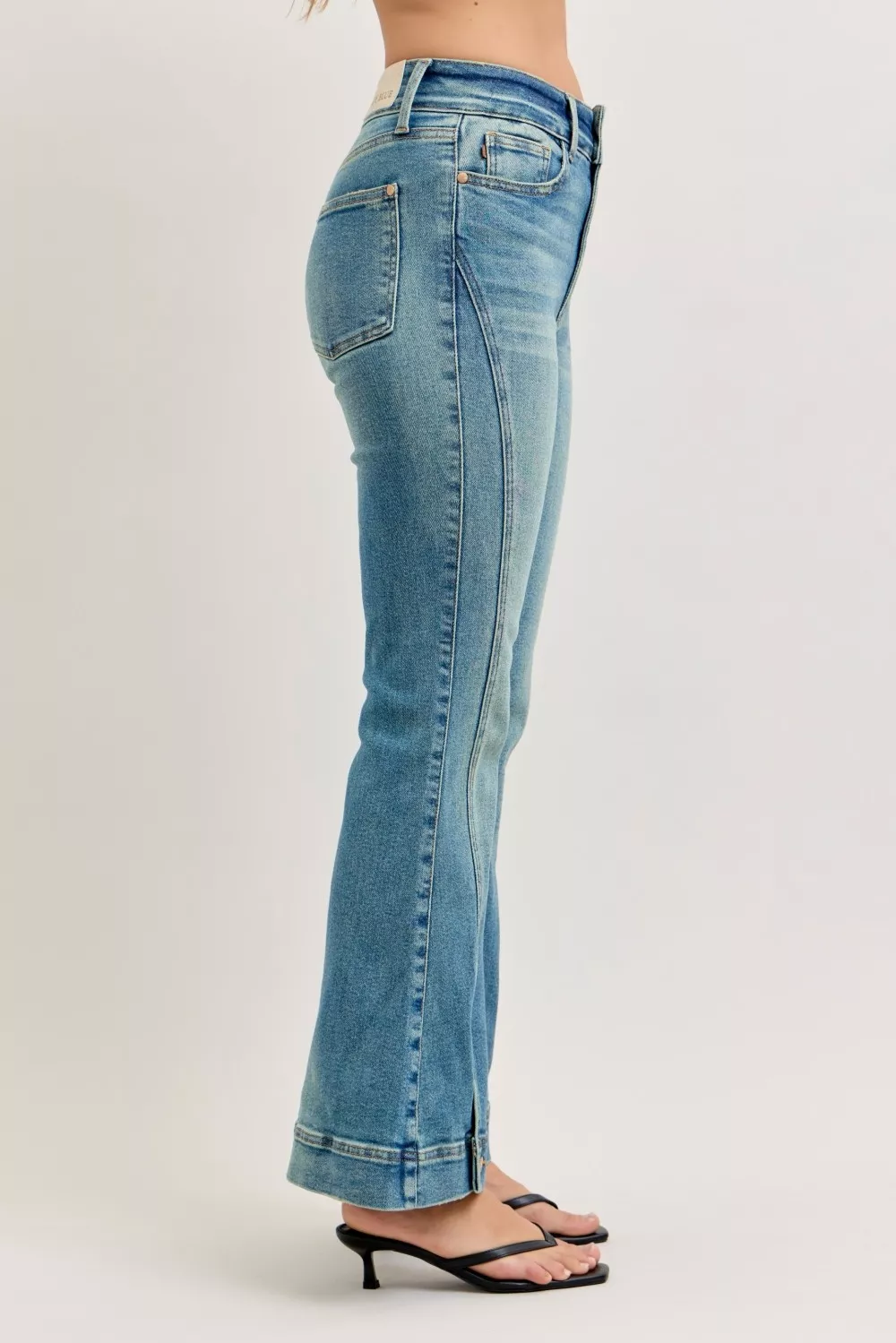 Judy Blue High Waist Vintage Wash Flare Jeans - Image 2