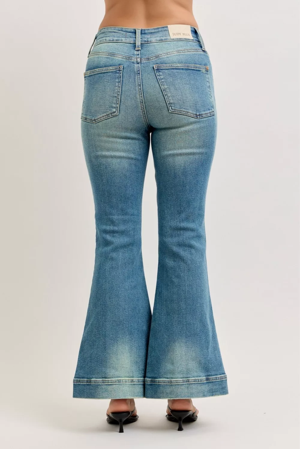 Judy Blue High Waist Vintage Wash Flare Jeans - Image 4