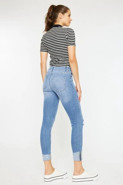 Kancan Distressed Cat's Whiskers Button Fly Jeans - Image 2