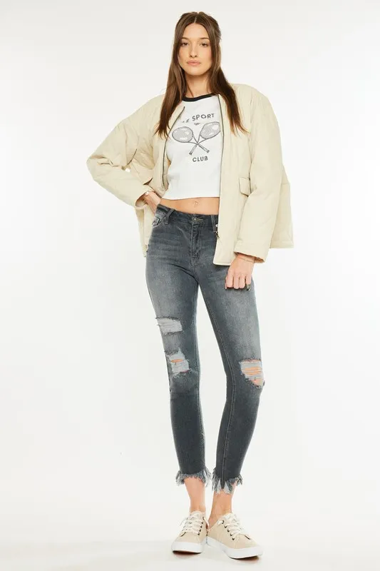 Kancan High Rise Distressed Ankle Skinny Jeans - Image 3