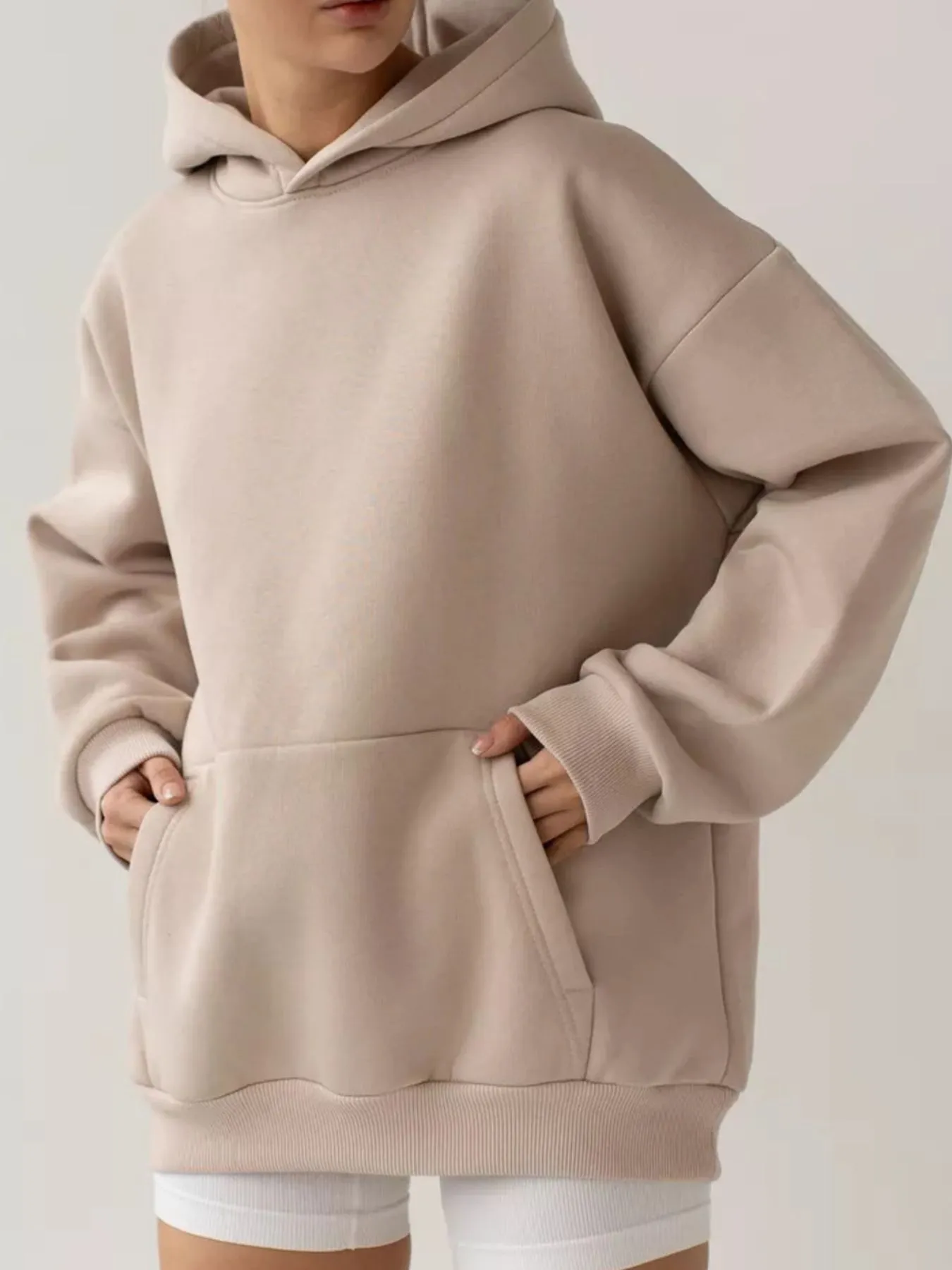 Kangaroo Pocket Long Sleeve Hoodie - Image 3