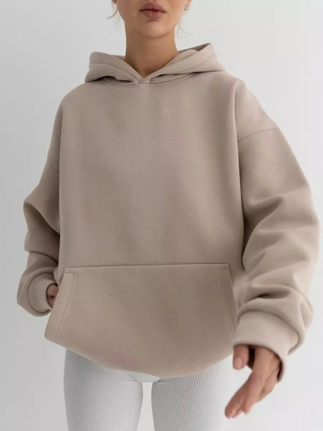 Kangaroo Pocket Long Sleeve Hoodie - Image 4