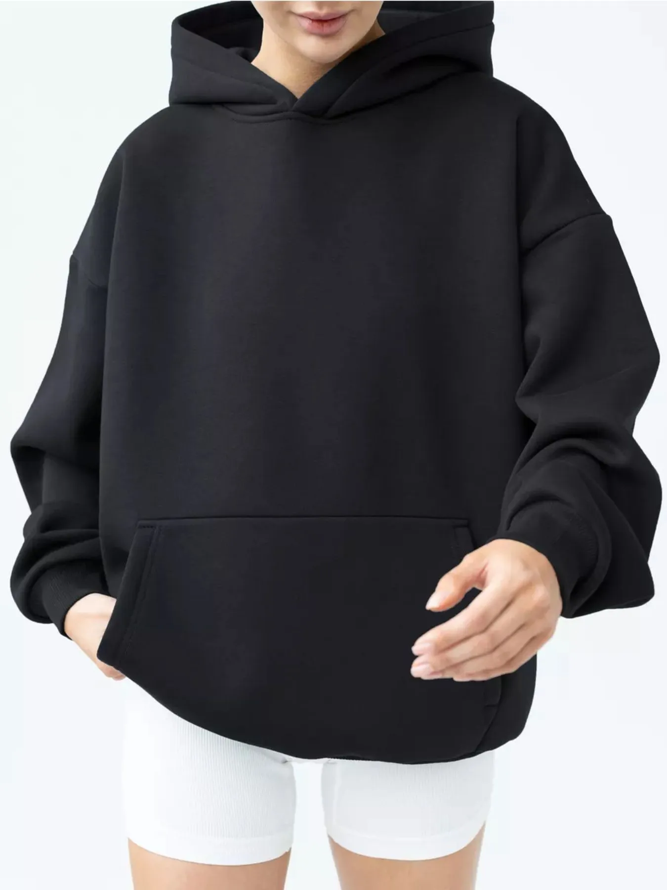 Kangaroo Pocket Long Sleeve Hoodie - Image 7
