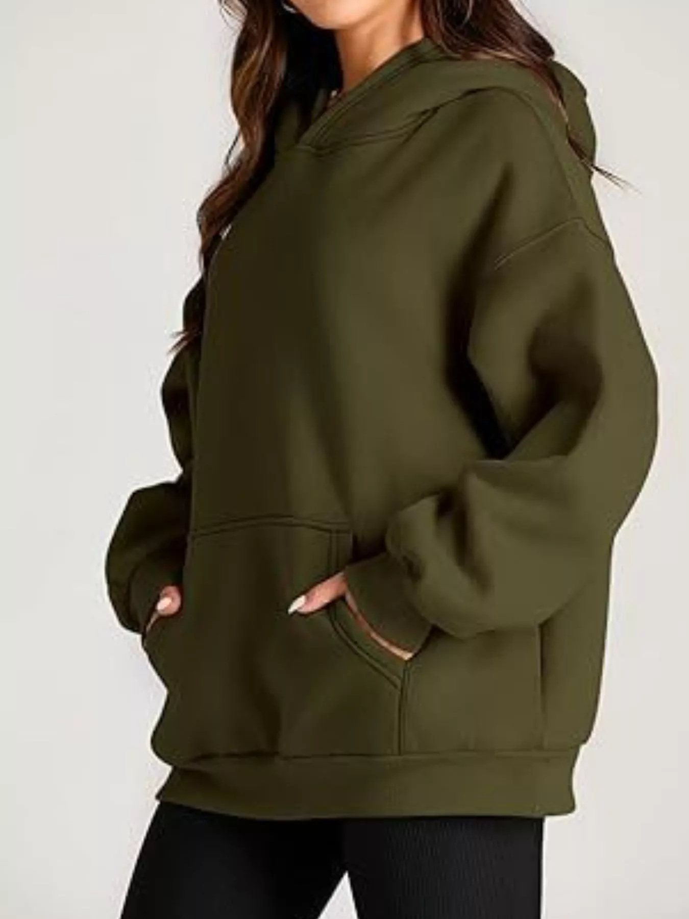 Kangaroo Pocket Long Sleeve Hoodie - Image 23