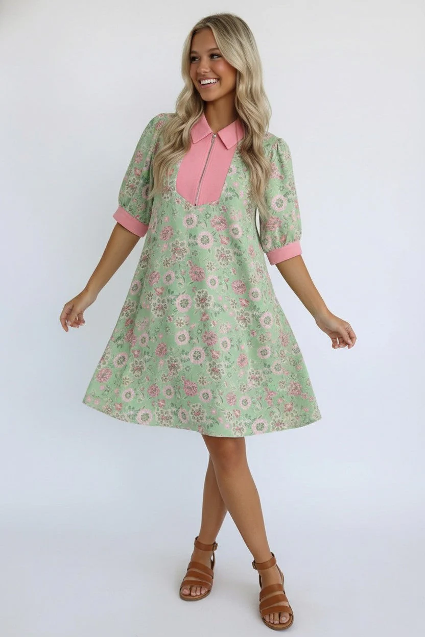 Blast From the Past Mint Blossom Dress - Image 9