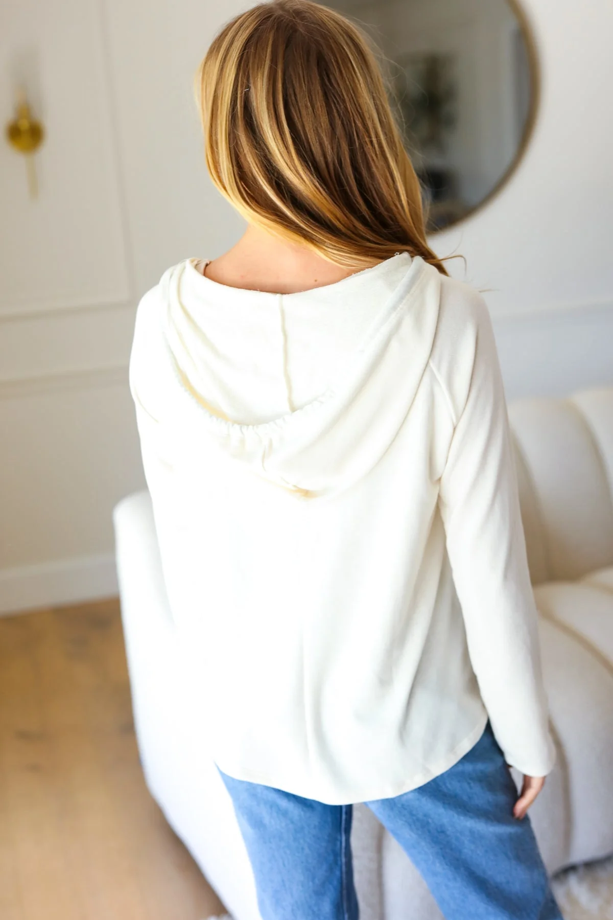 Feeling It Kelly Green Clover Cut Out Terry Hoodie - Image 13