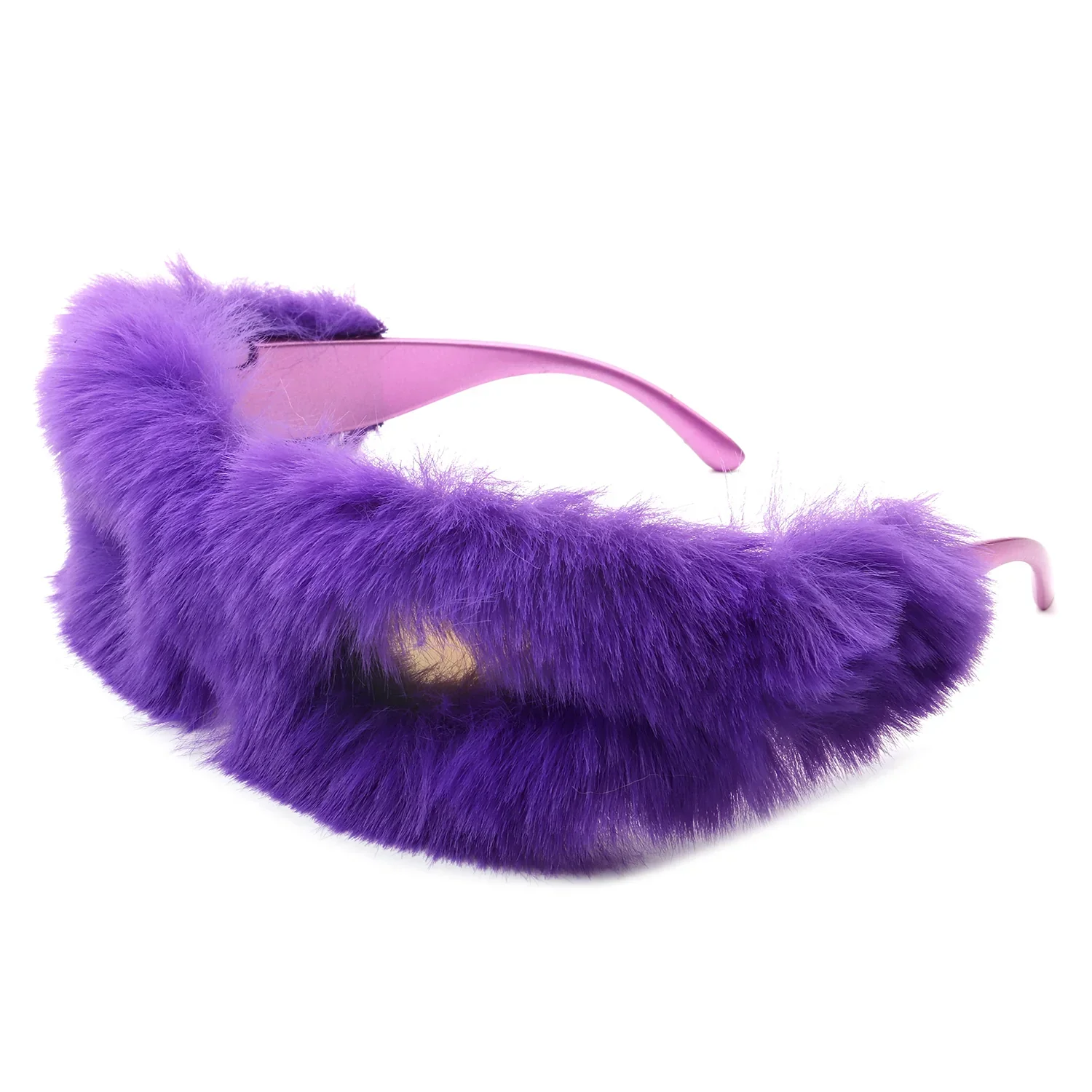 Kyriel - Y2K Wrap Around Fuzzy Fashion Furr Women Sunglasses - Image 5
