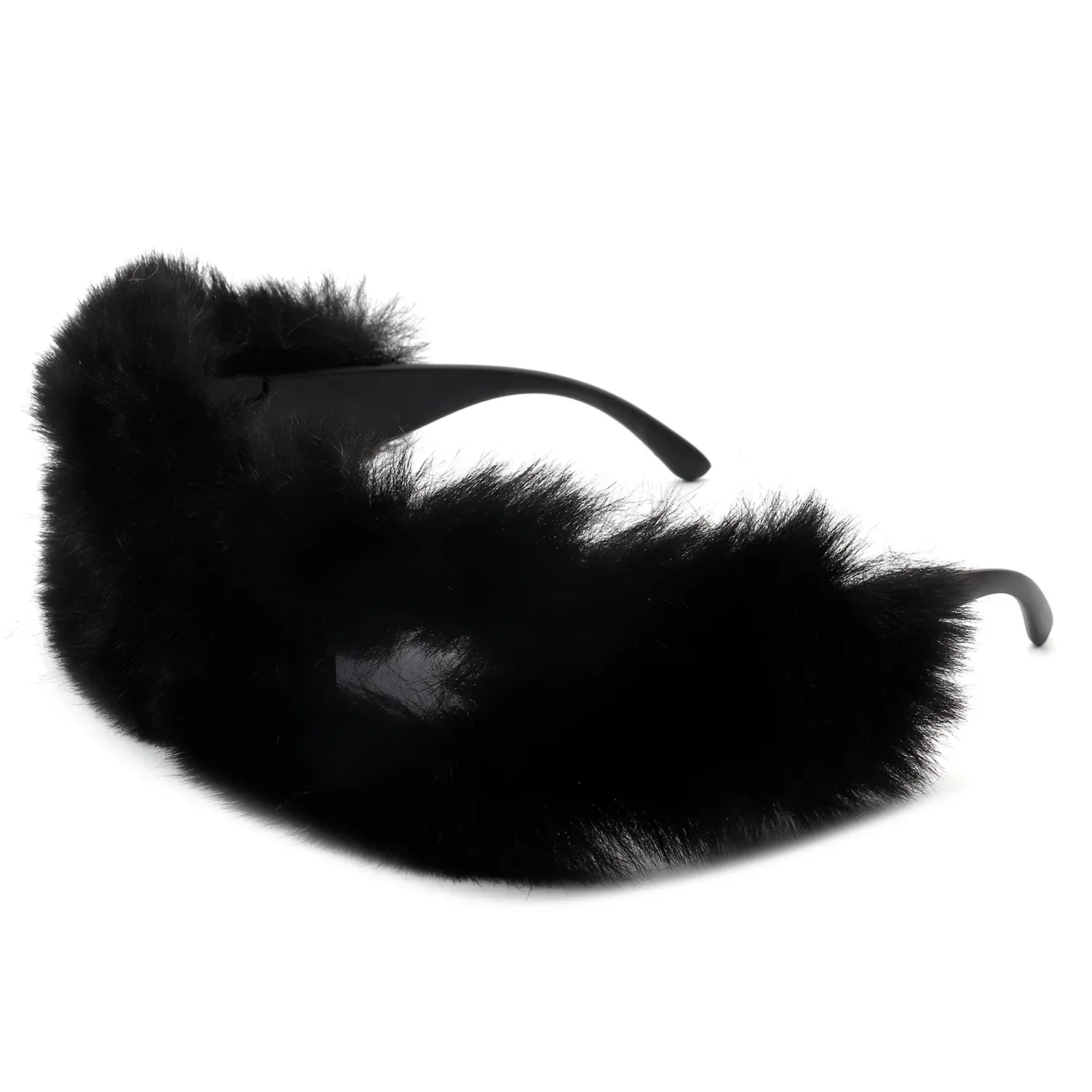 Kyriel - Y2K Wrap Around Fuzzy Fashion Furr Women Sunglasses - Image 9