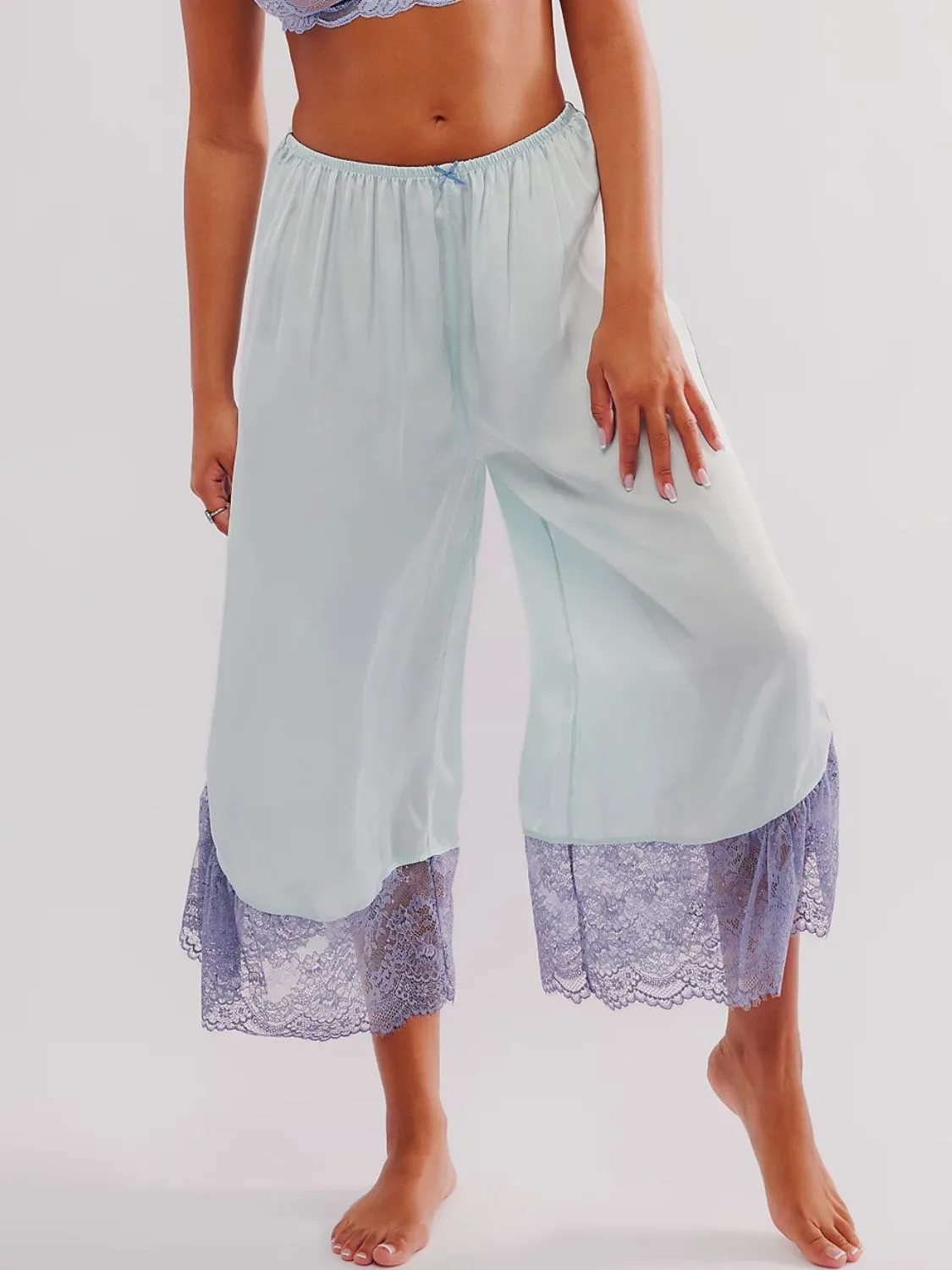 Lace Detail Wide Leg Pants - Image 5