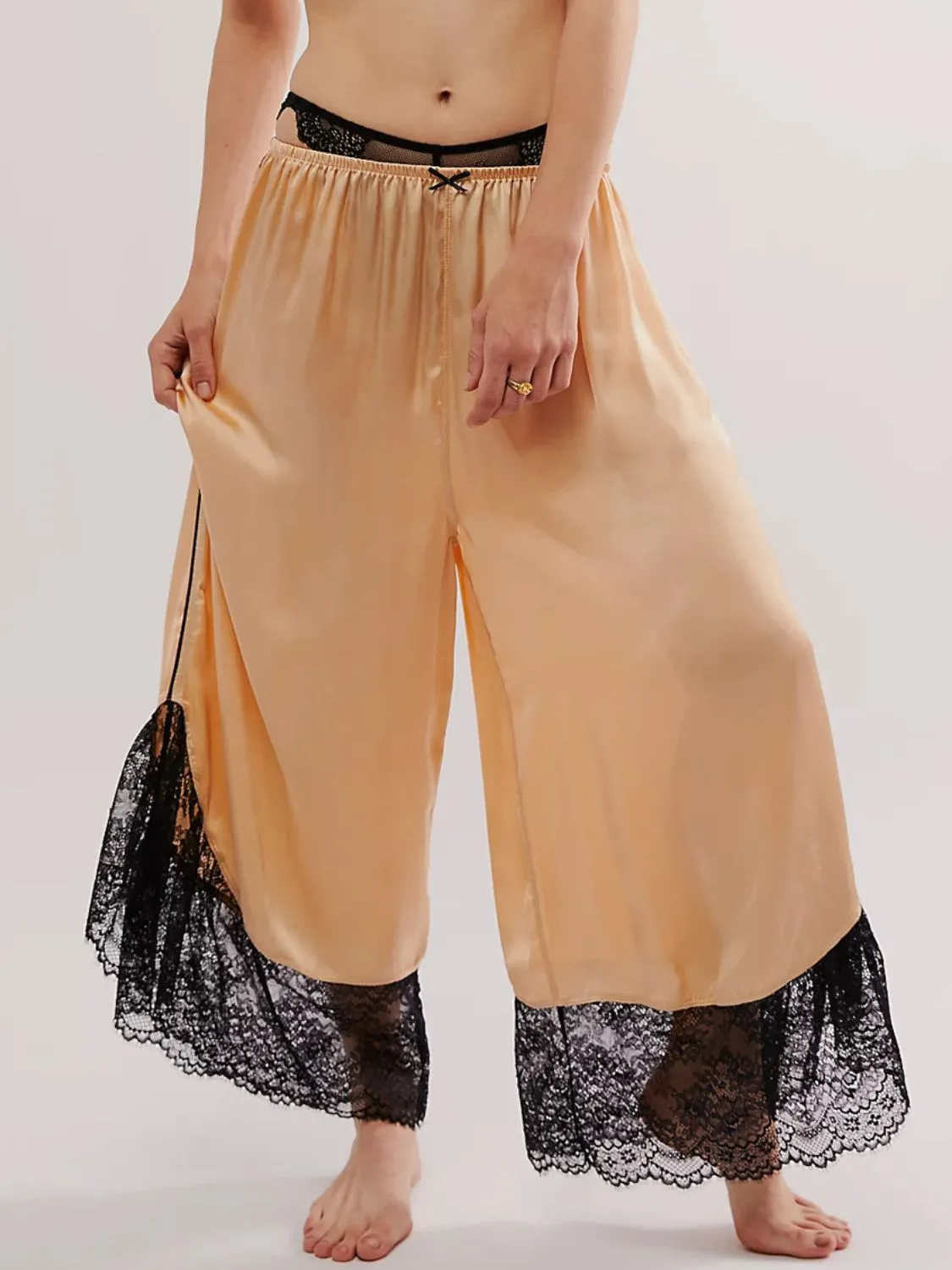 Lace Detail Wide Leg Pants - Image 9