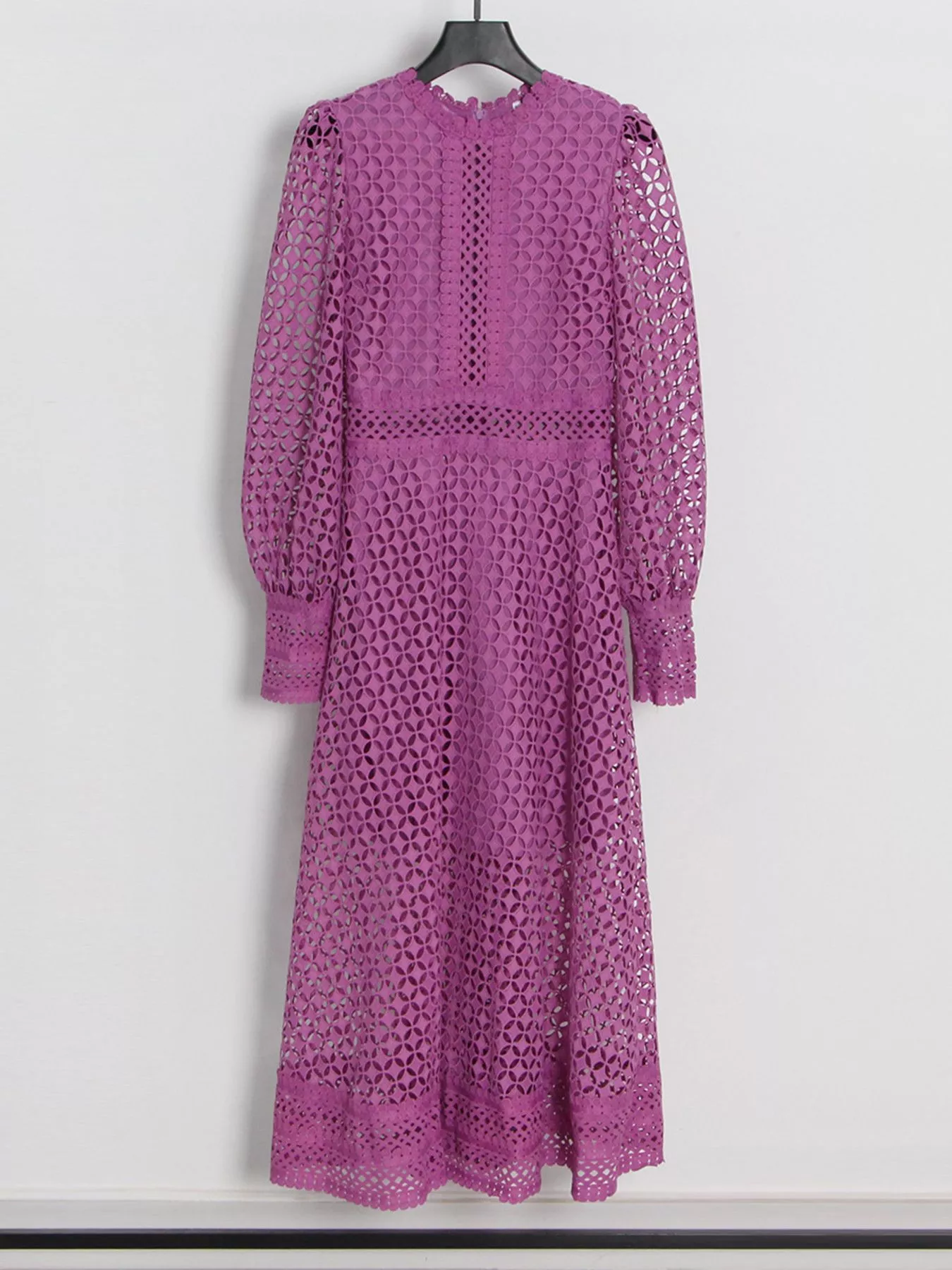 Lace Long Sleeve Midi Dress - Image 14