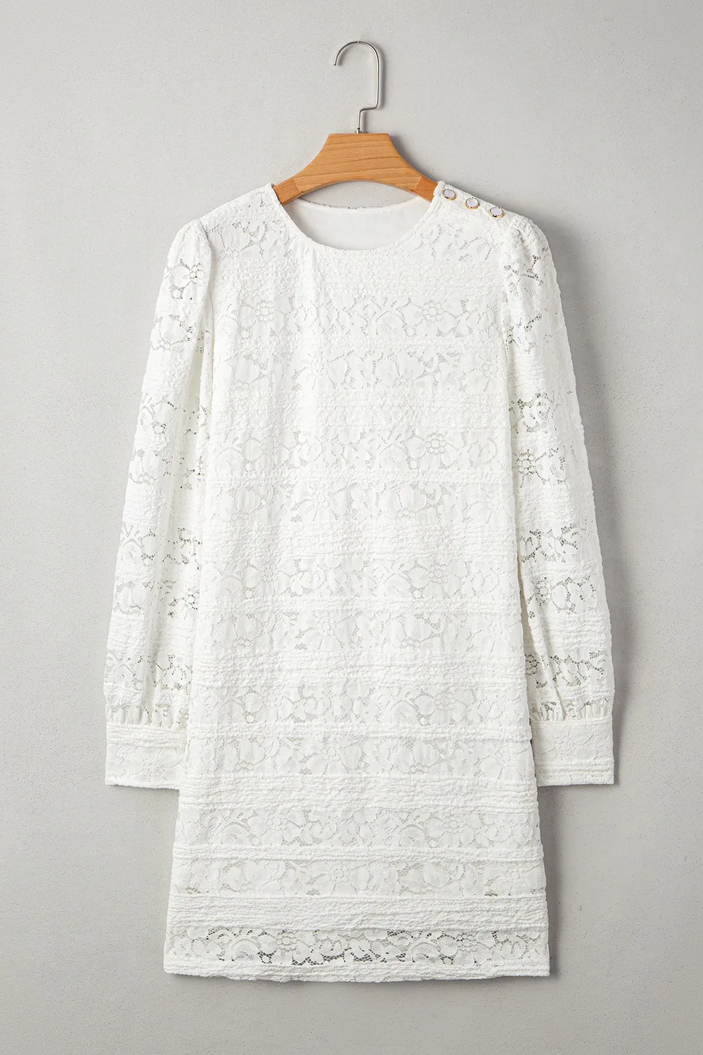 Lace Long Sleeve Mini Dress - Image 4