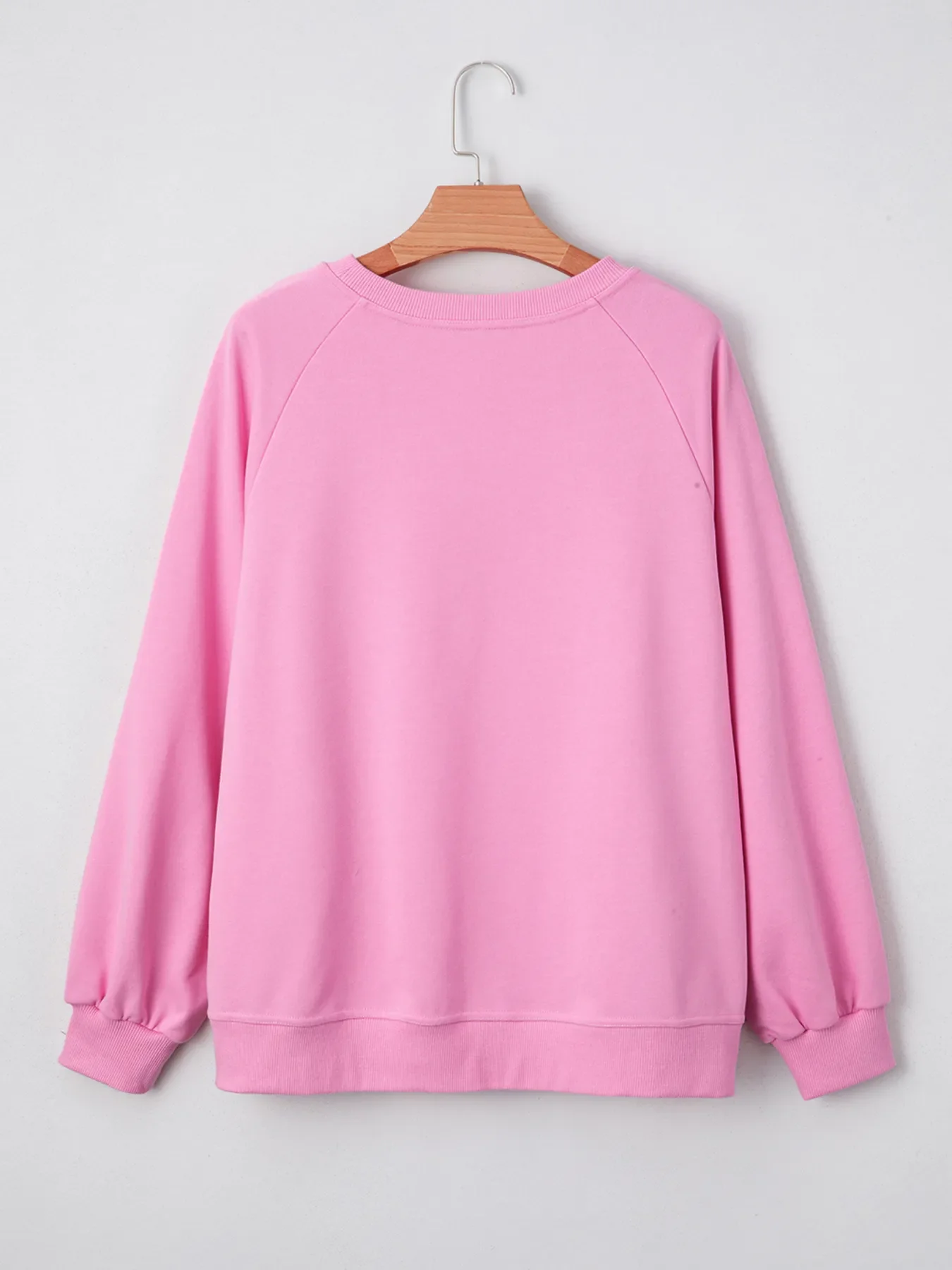 Lace Patched Raglan Sleeve Loose Fit Sweatshirt - Image 4