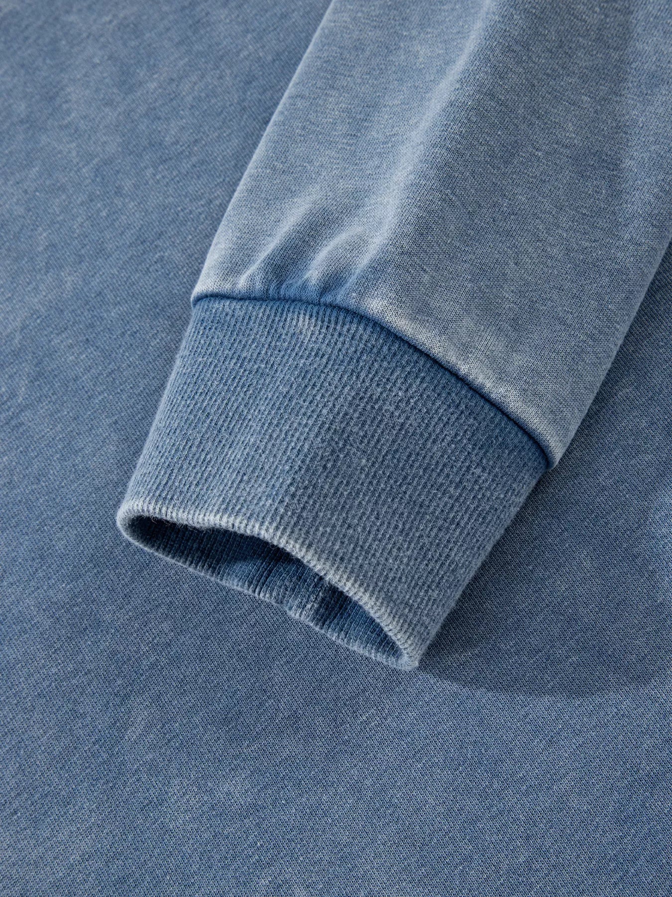 Lace Patchwork Detail Notched Neck Mineral Wash Baggy Sweatshirt - Image 8