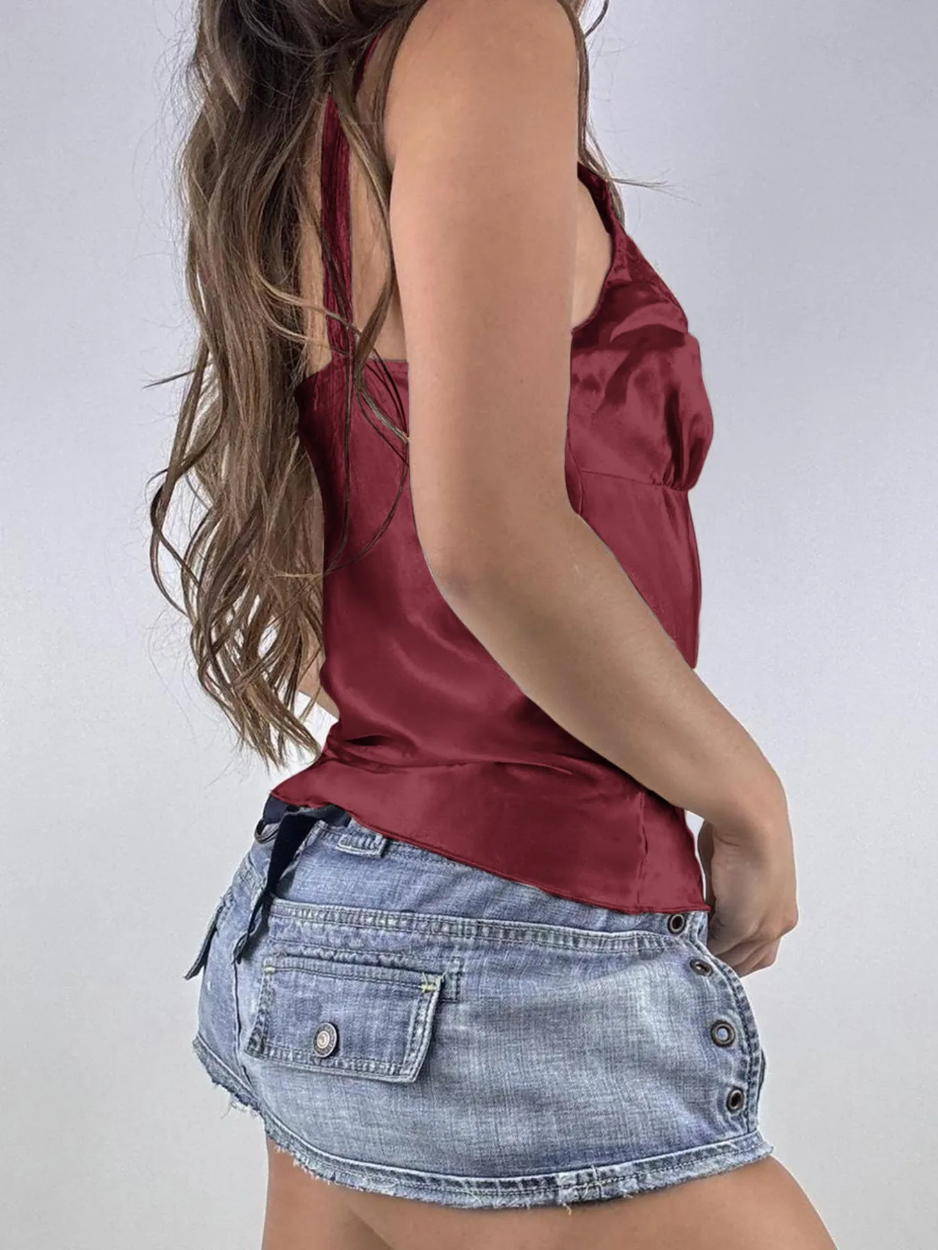 Lace Trim V-Neck Cami Top - Image 6
