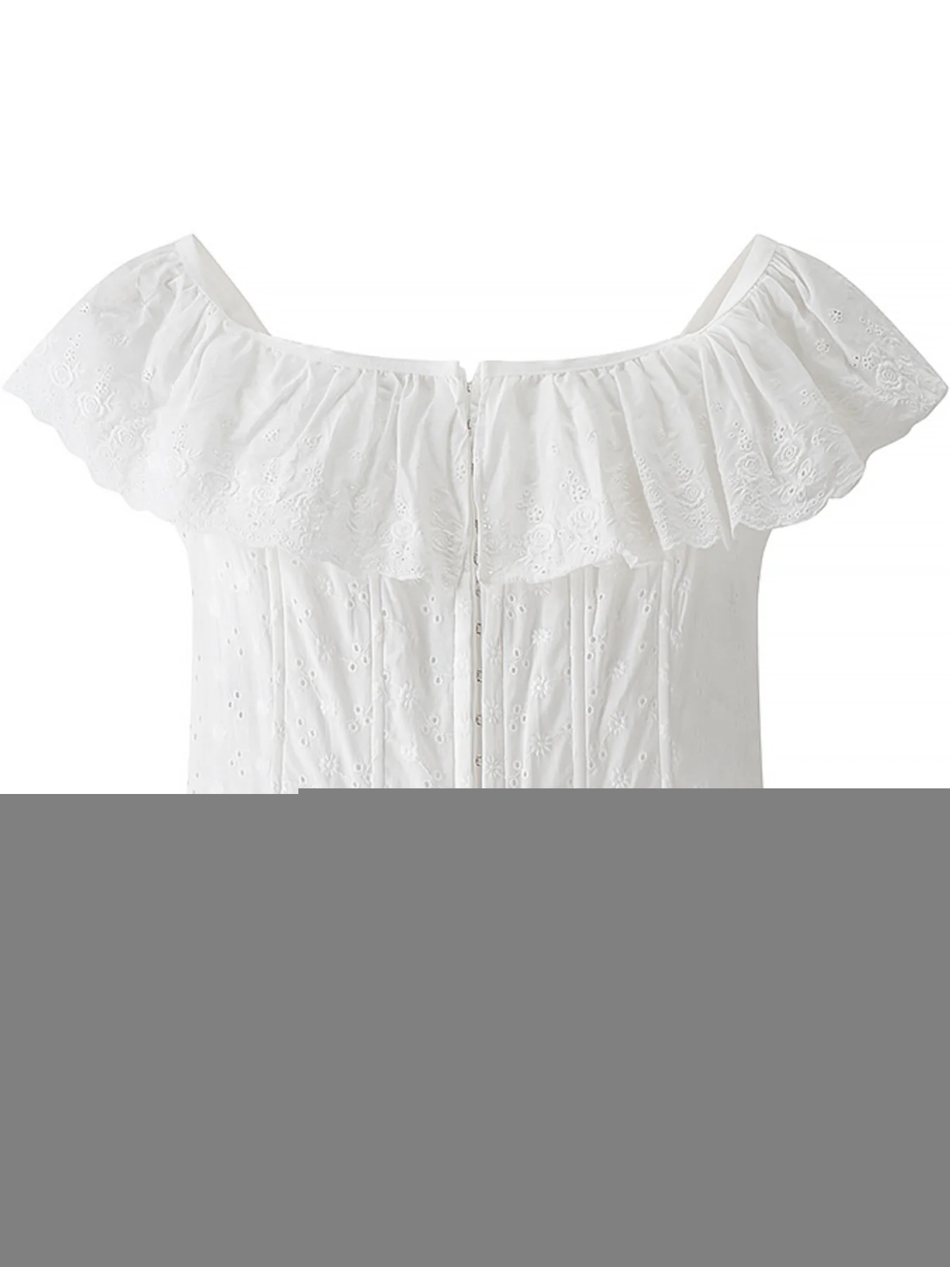 Lace Up Back Eyelet Ruffle Trim Tank - Image 6