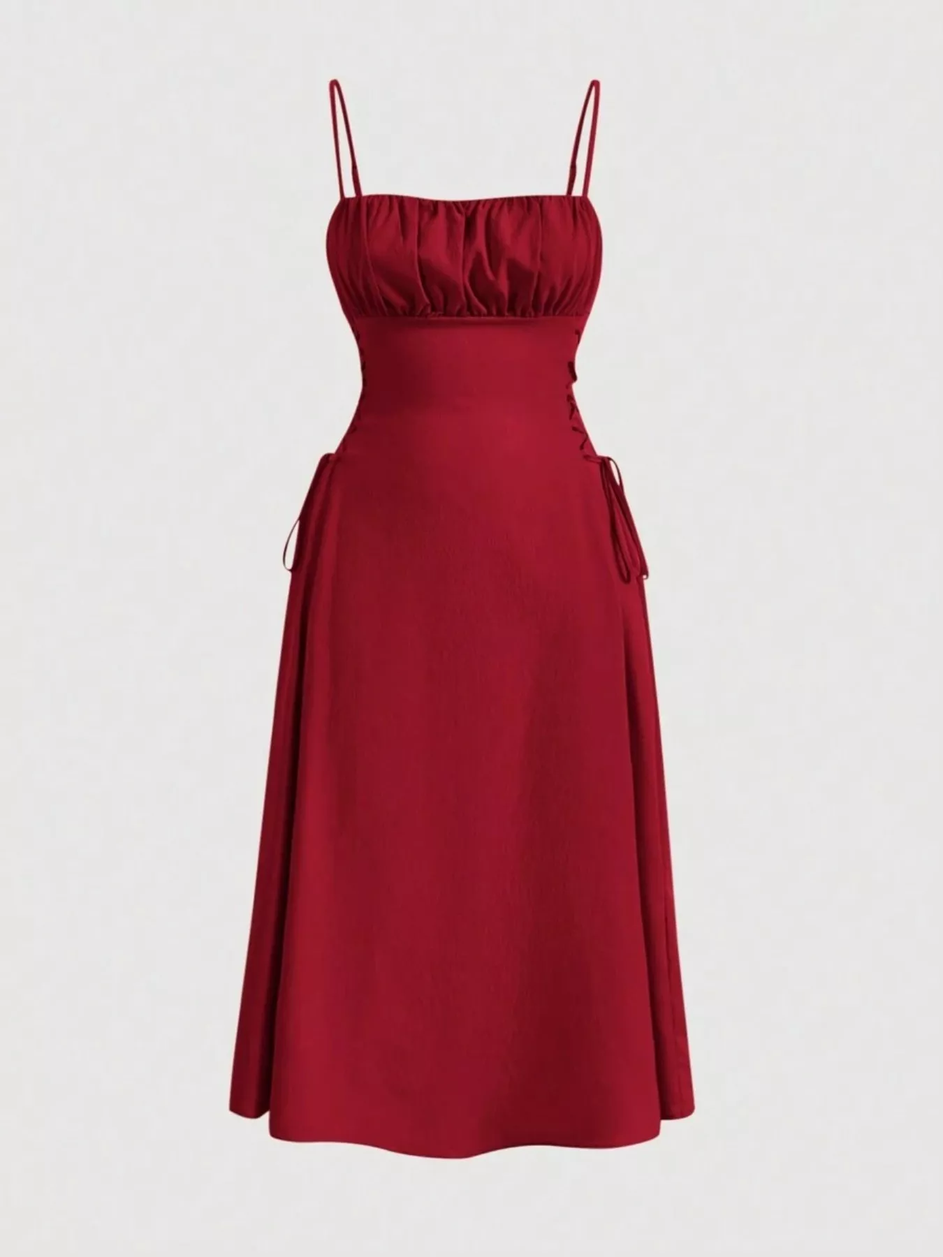 Lace-Up Side A-Line Cami Dress - Image 14