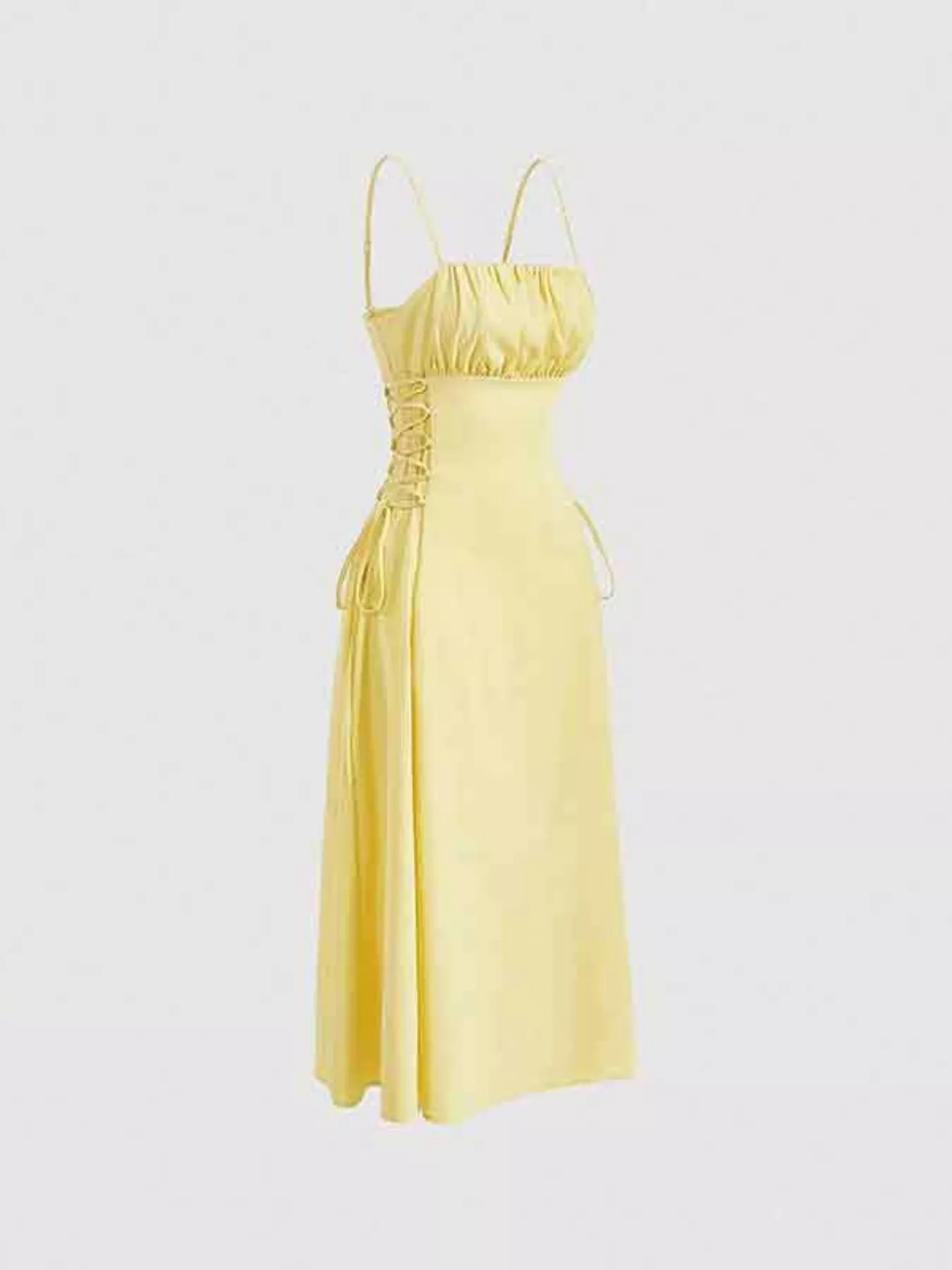 Lace-Up Side A-Line Cami Dress - Image 5