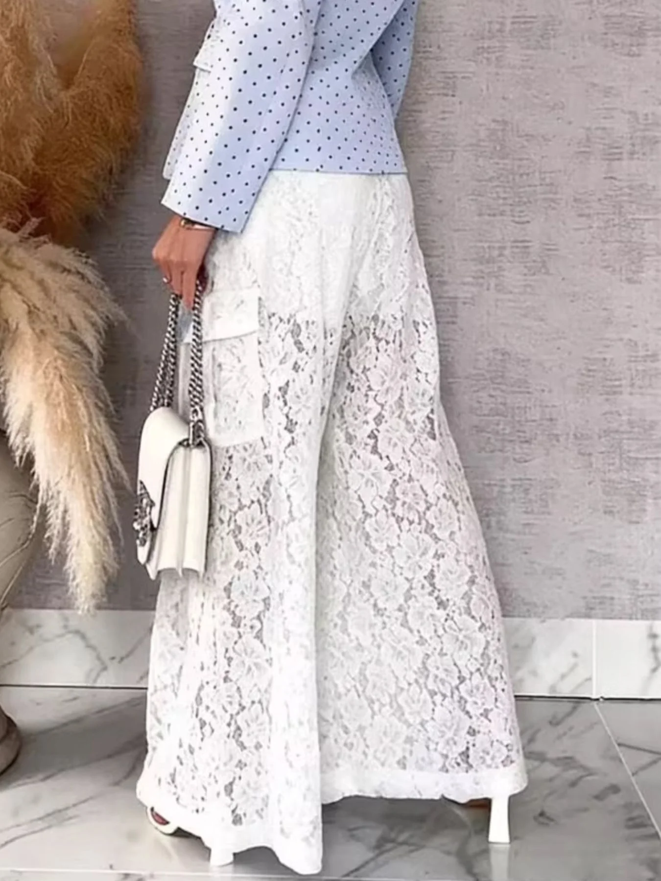 Lace Wide-Leg Pants - Image 3