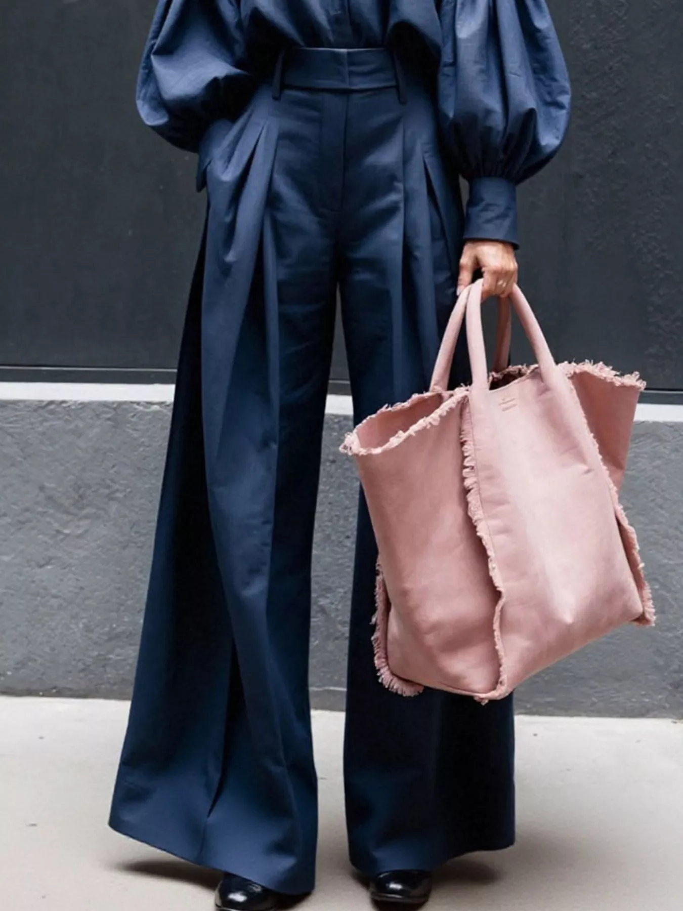 Lantern Sleeve Shirt and Wide Leg Pants Set - Image 9