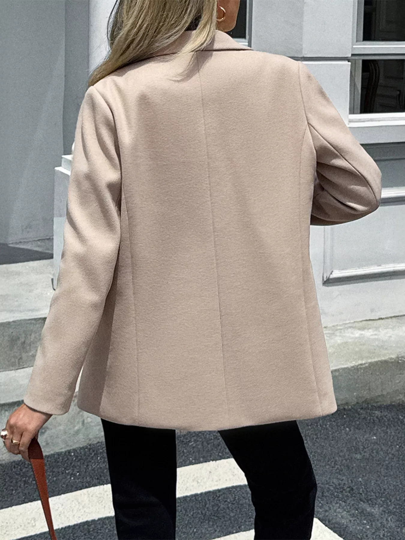 Lapel Collar Button Up Blazer - Image 2