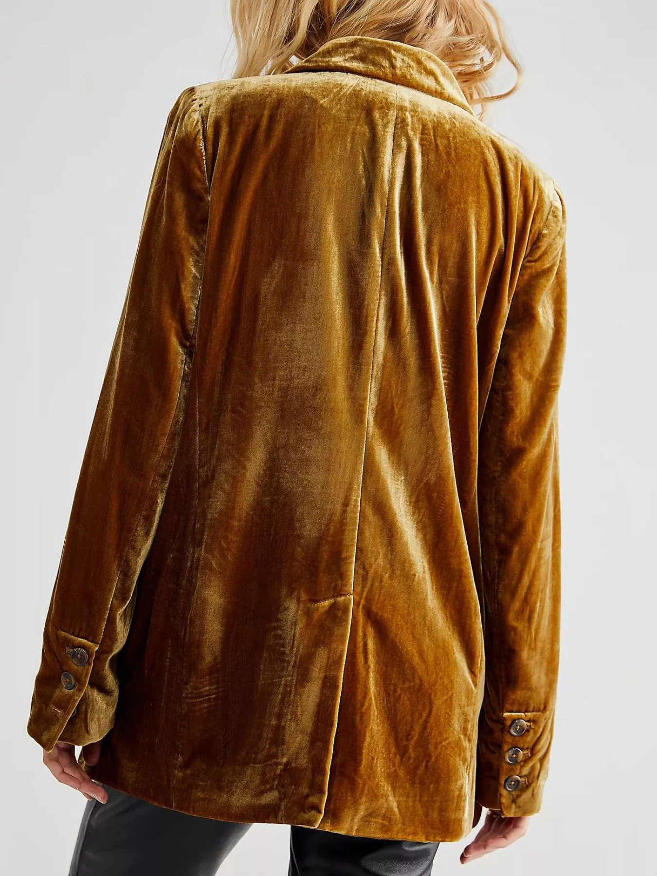 Lapel Collar Button Up Blazer - Image 3