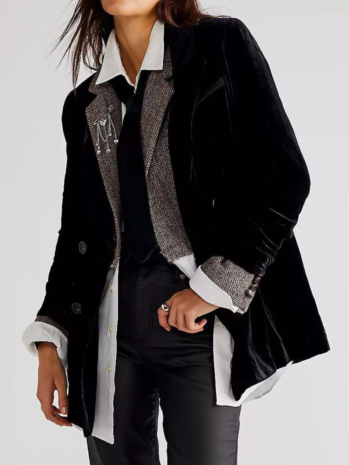 Lapel Collar Button Up Blazer - Image 7