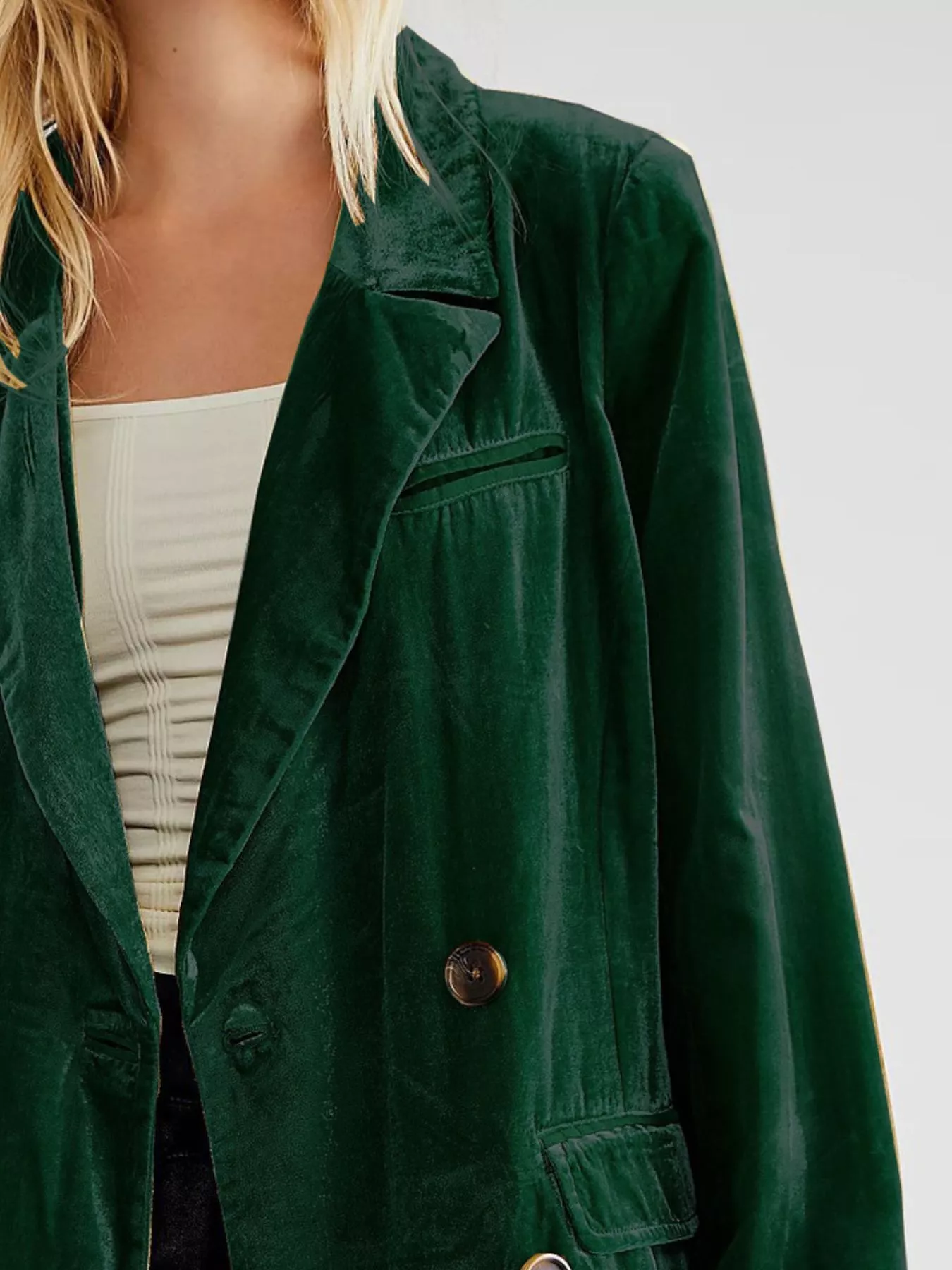 Lapel Collar Button Up Blazer - Image 9