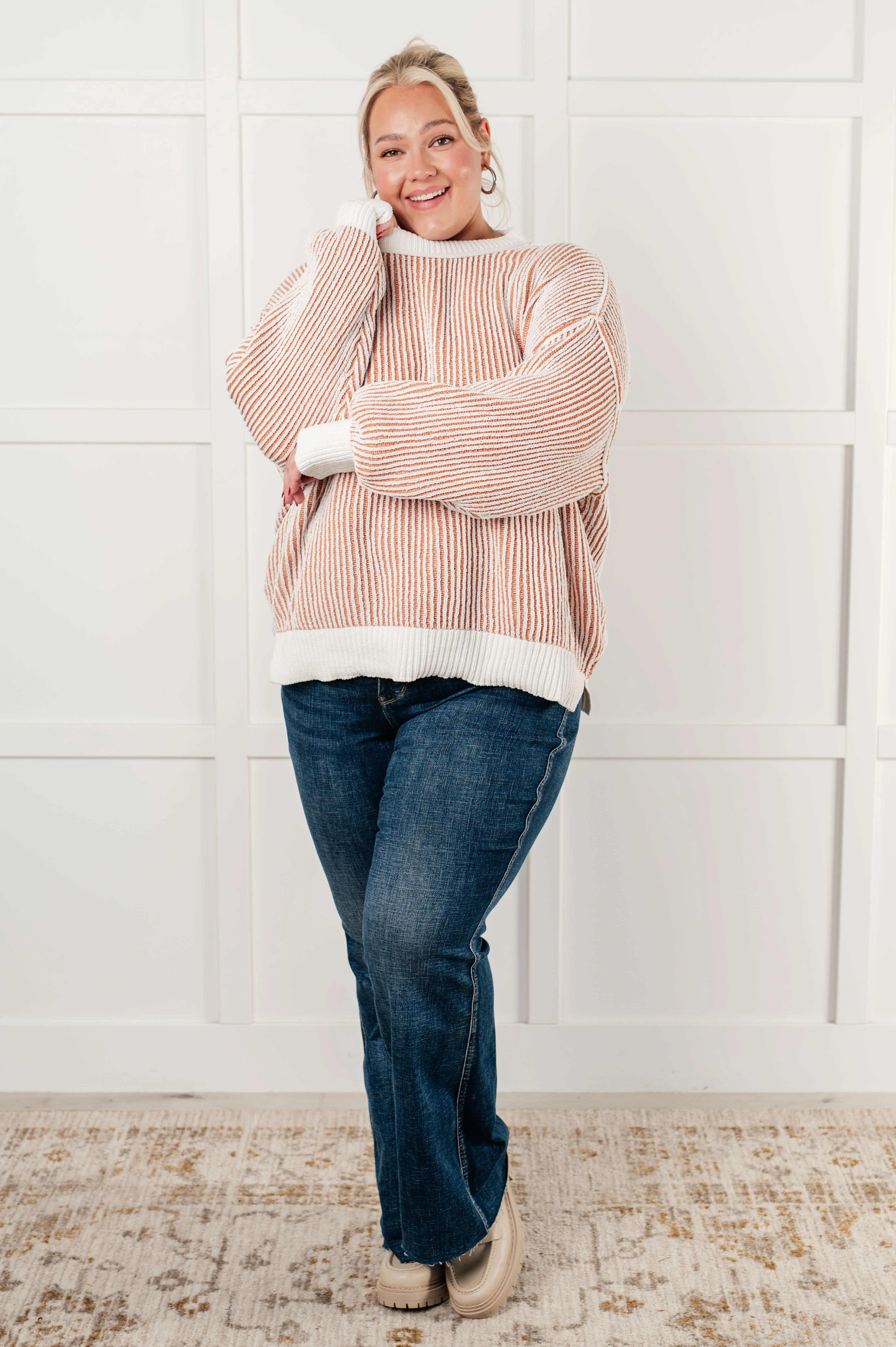 Least High Maintenance Contrast Trim Sweater - Image 6