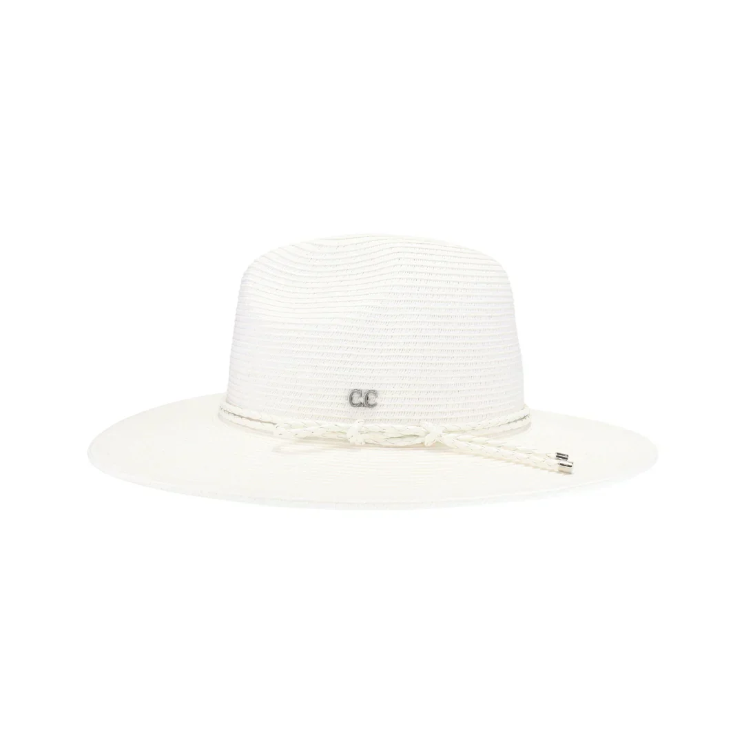 Leather Rope Band C.C Panama Hat - Image 2
