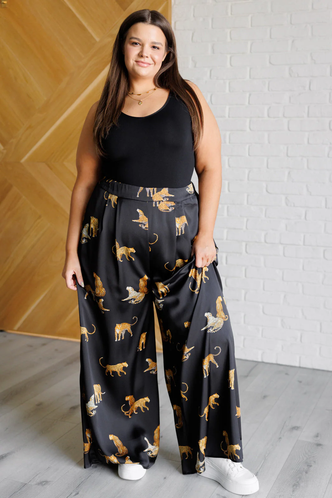 Legendary in Leopard Satin Wide Leg Pants - Image 2