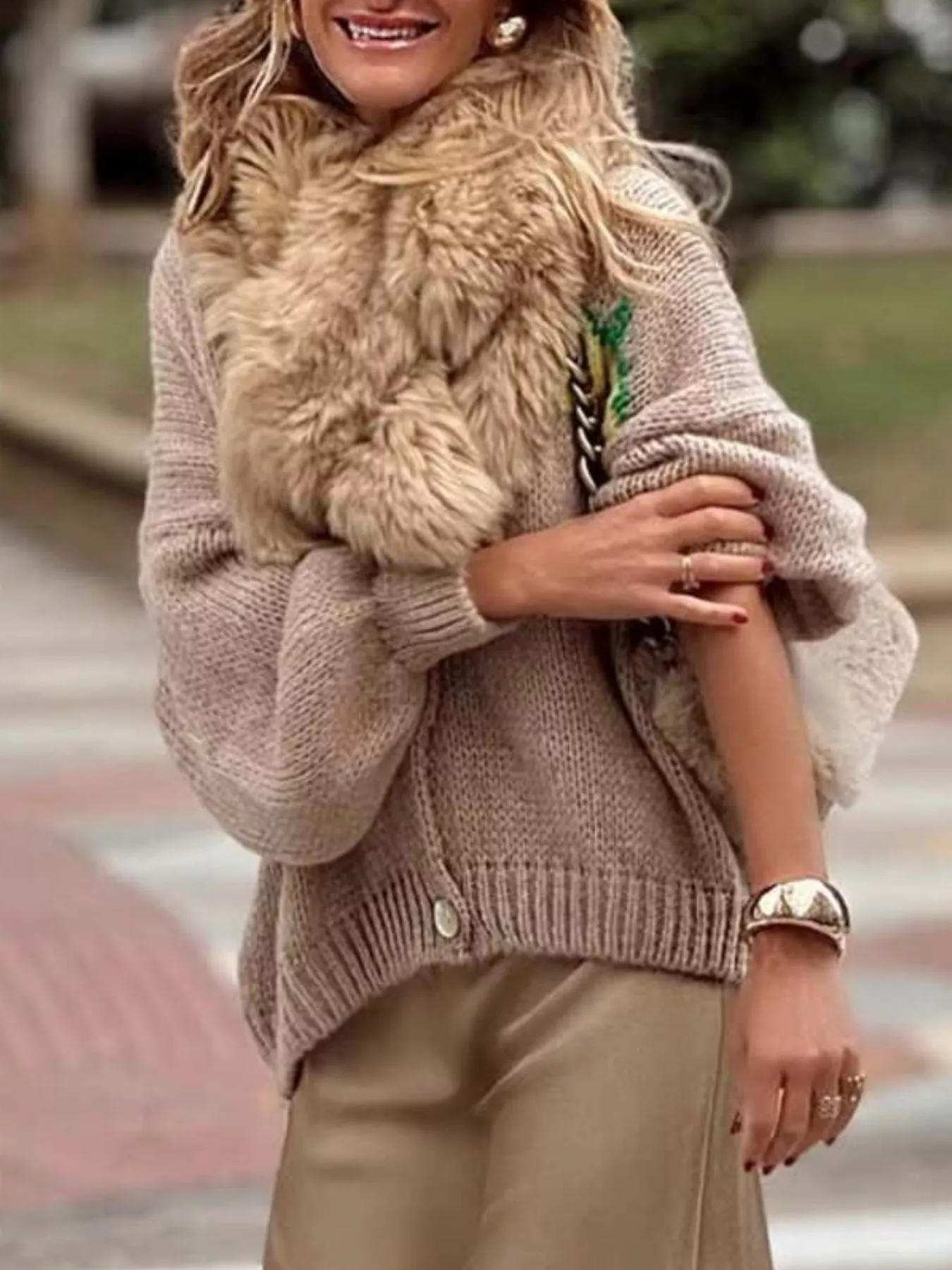 Lemon Button Up Knit Cardigan - Image 5
