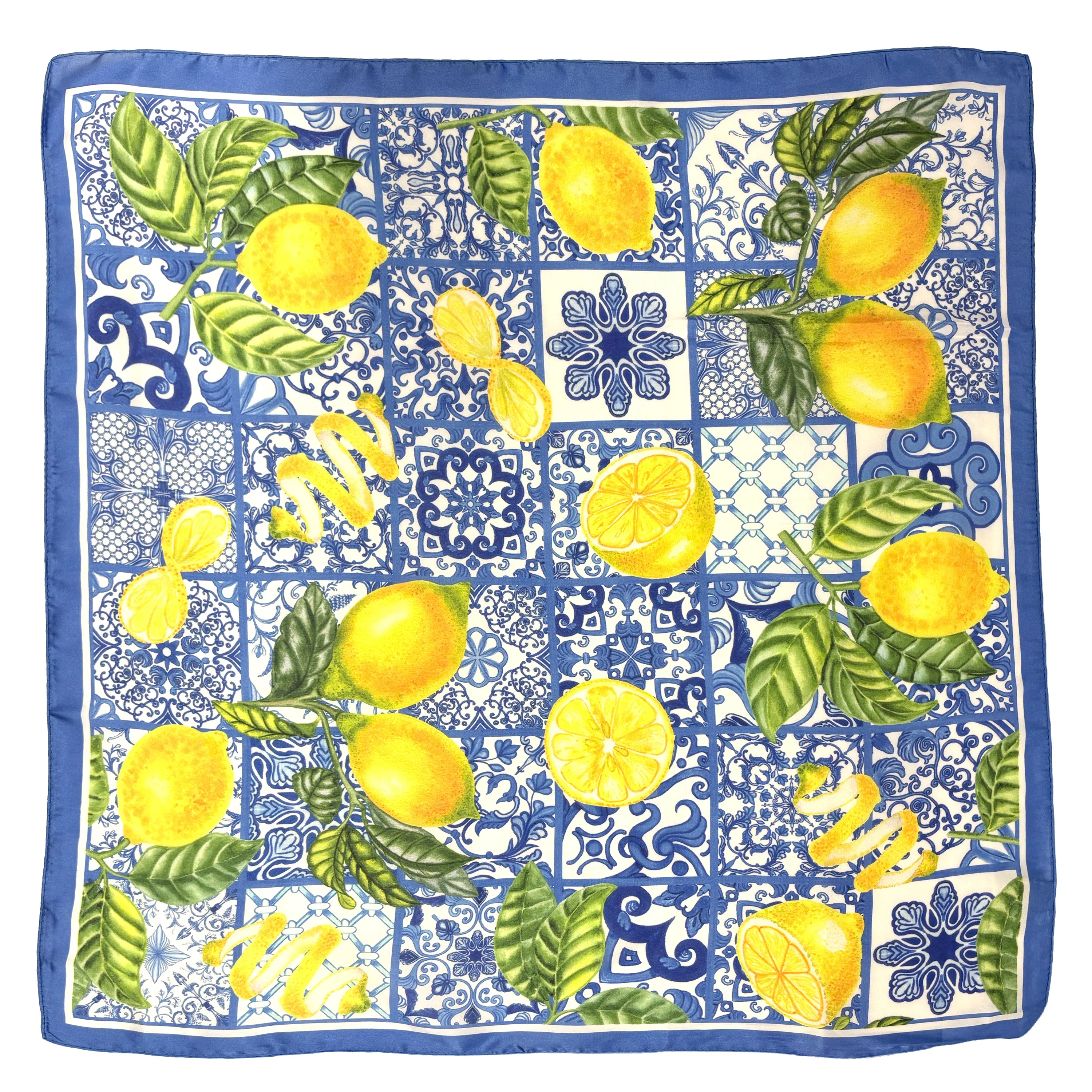 Lemon Print Square Scarf - Image 2