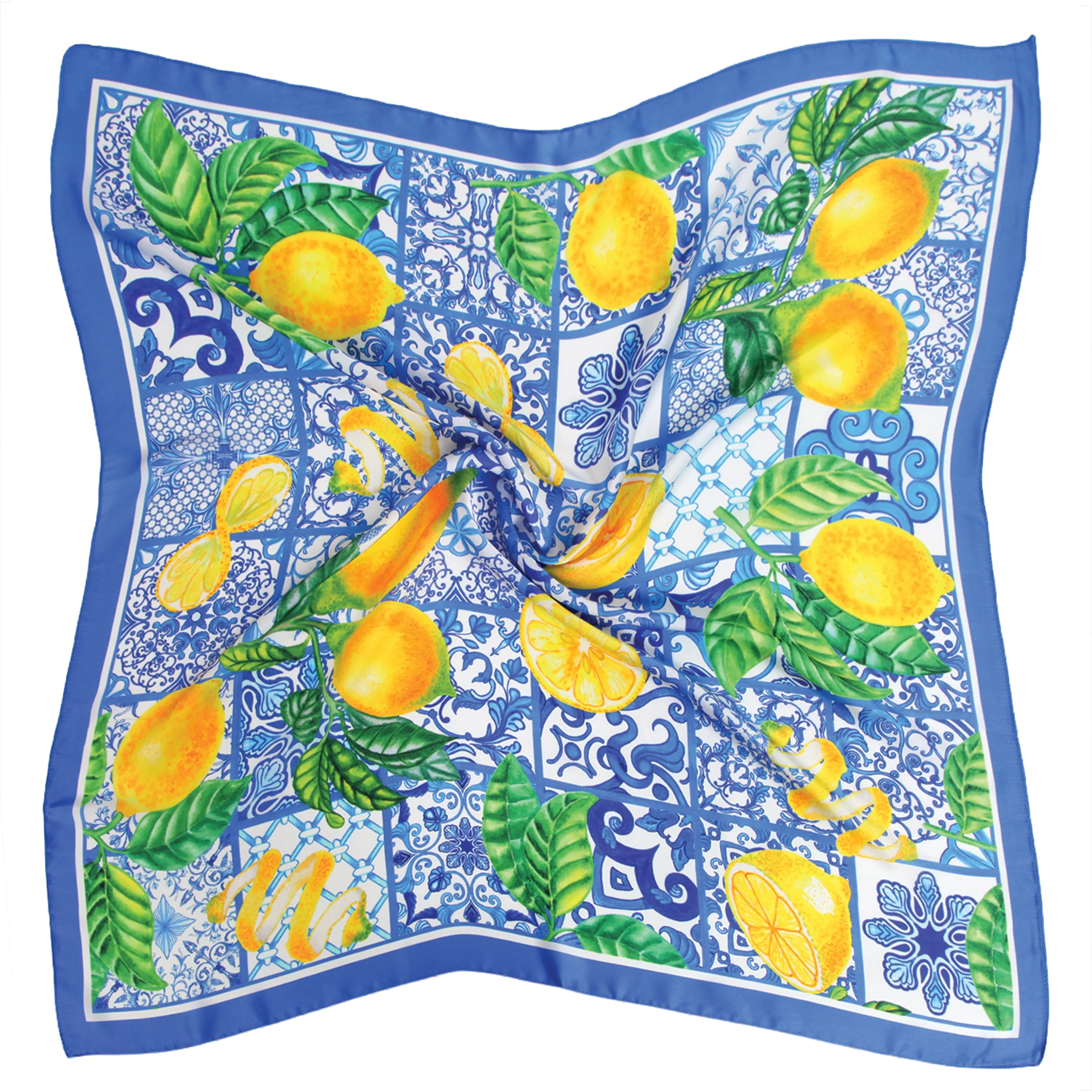 Lemon Print Square Scarf - Image 3