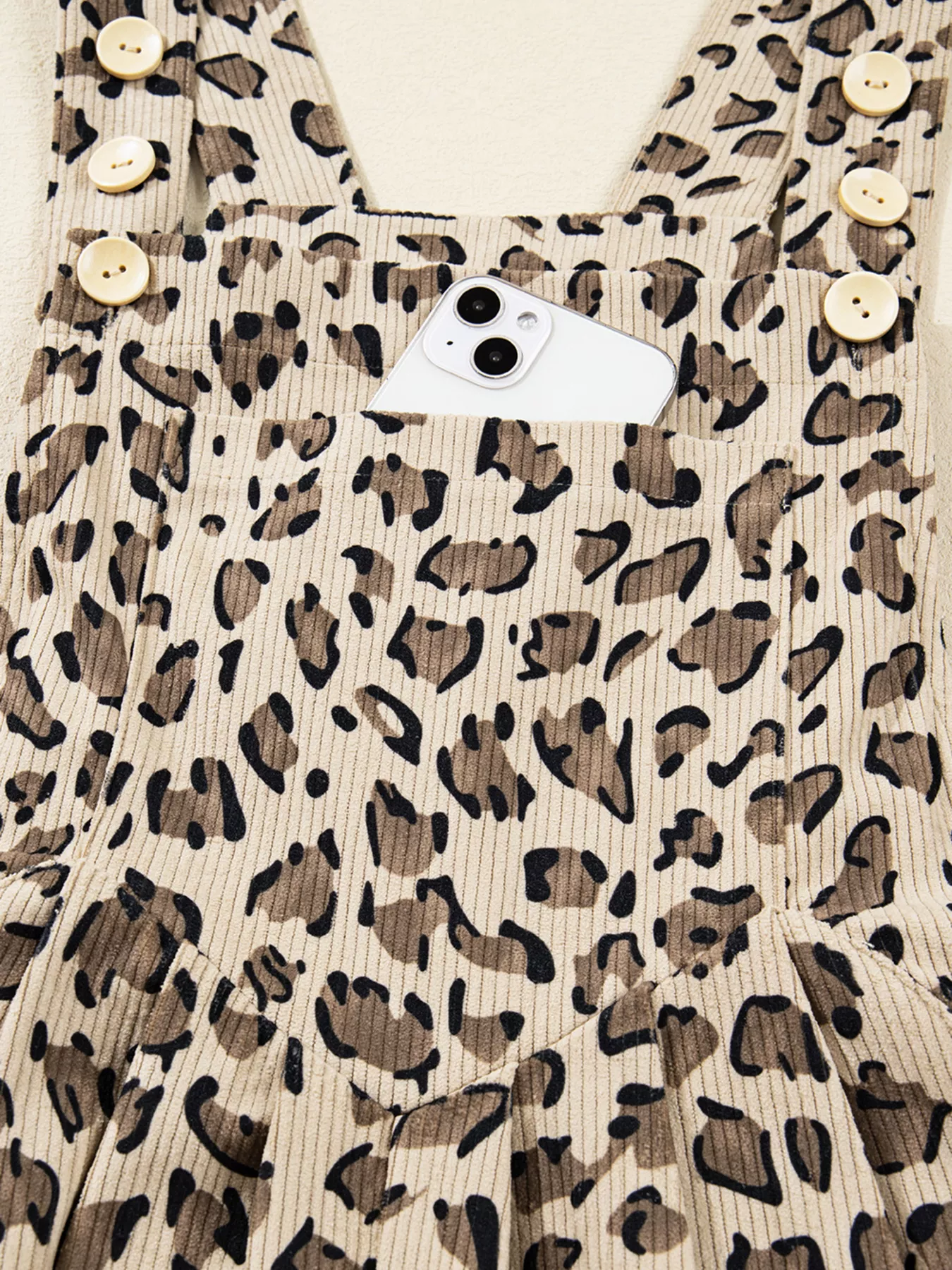 Leopard Bib Wide Leg Jumpsuit - Image 10