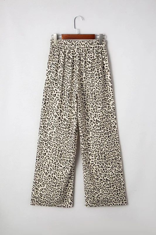 Leopard Drawstring Loose Pants - Image 26