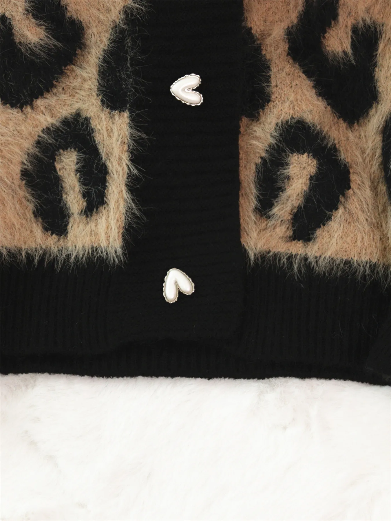 Leopard Fuzzy Button Up Cardigan - Image 8